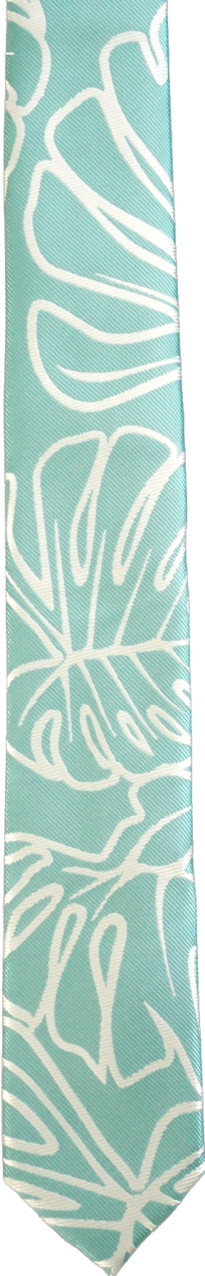 Monstera Seafoam Slim Necktie