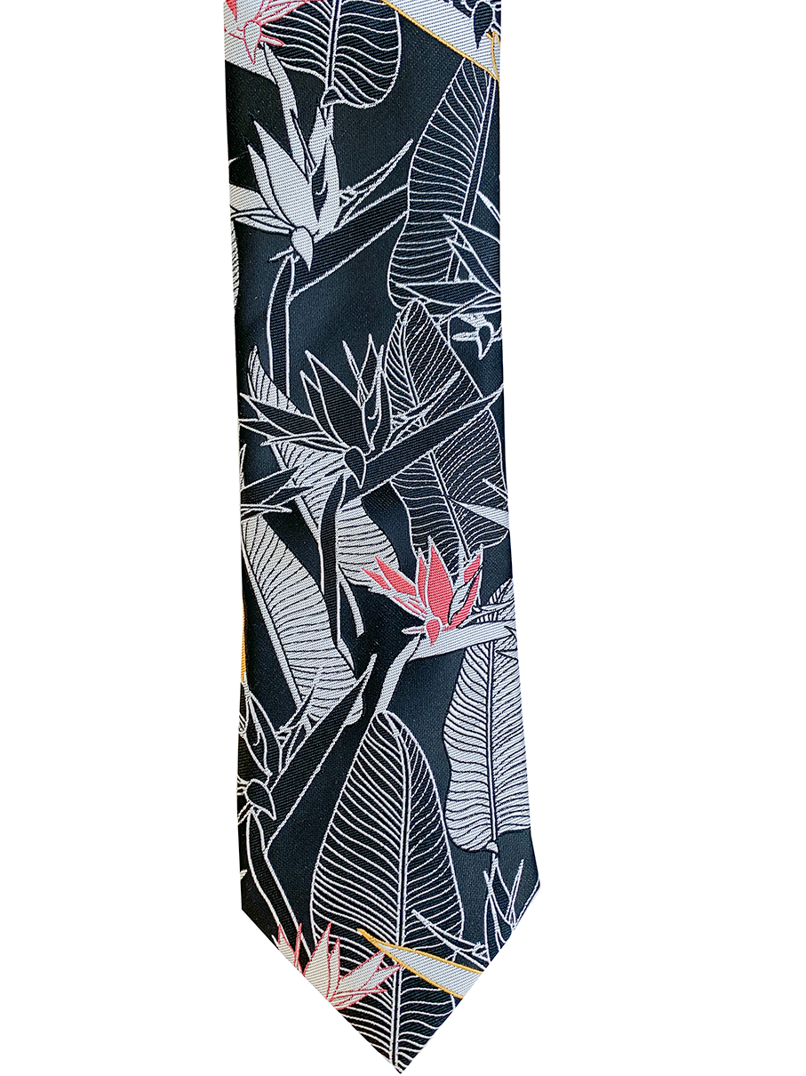 Bird of Paradise Dark Modern Necktie