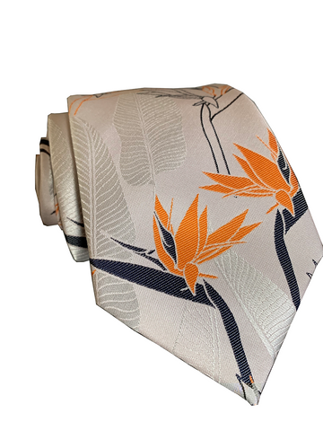 Bird of Paradise Teal Modern Necktie