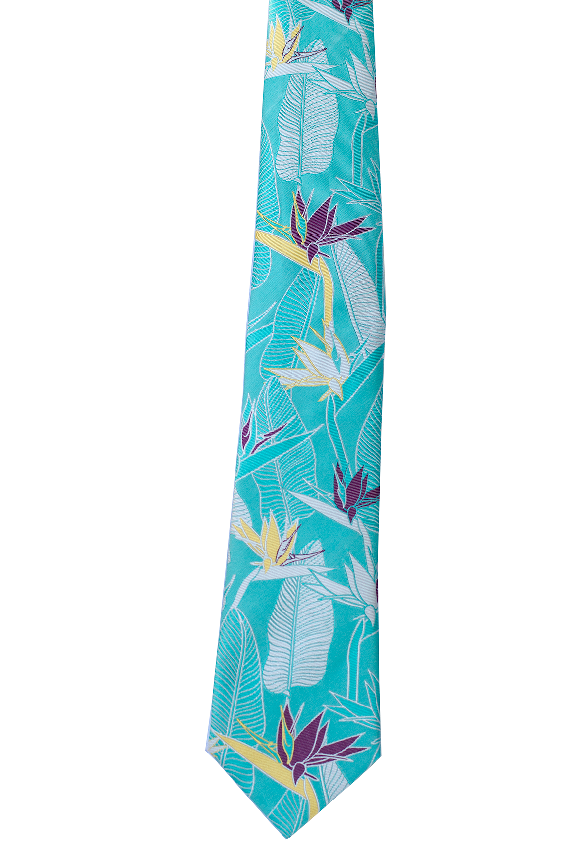 Bird of Paradise Teal Modern Necktie