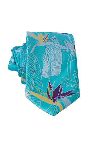 Monstera Seafoam Slim Necktie