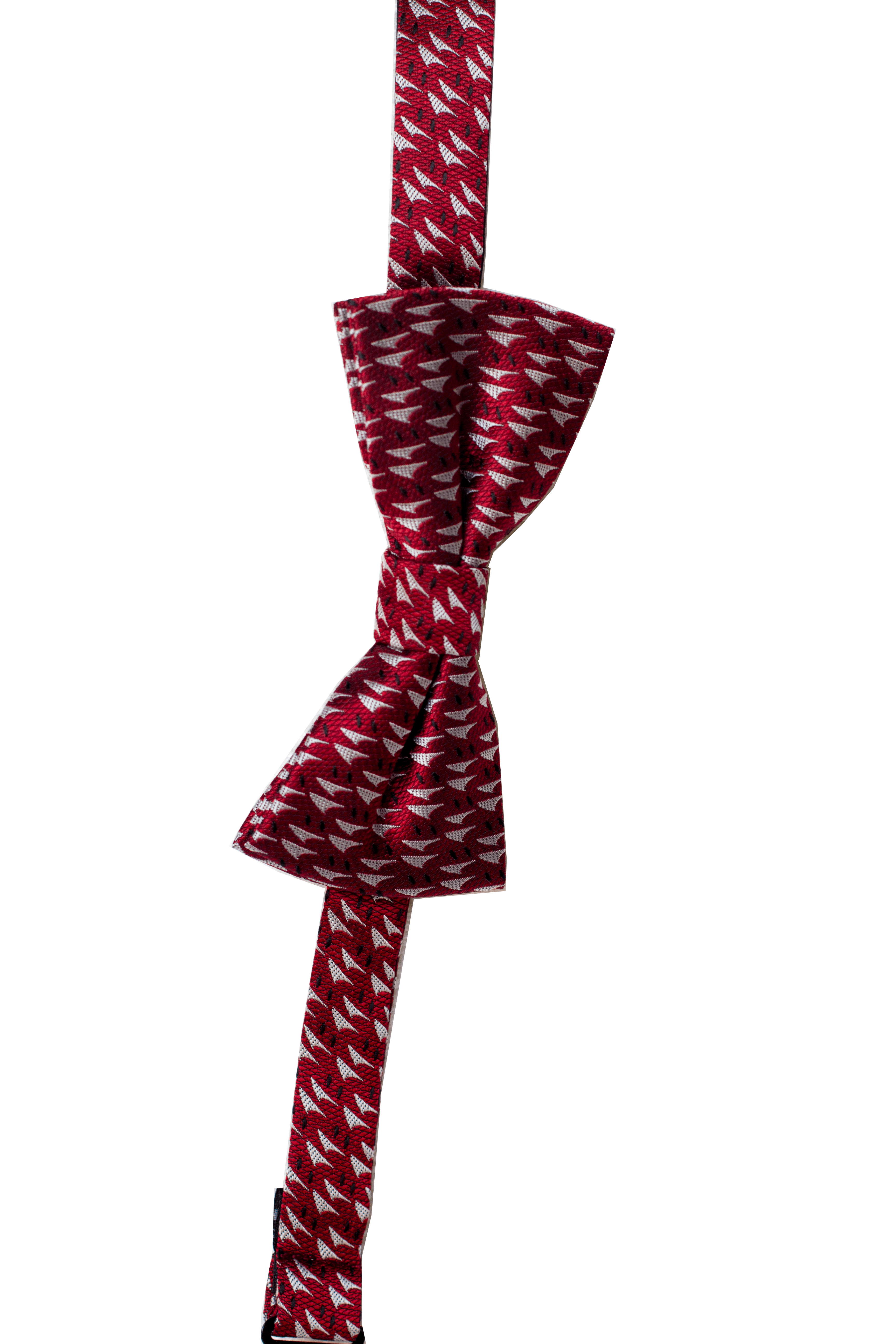 Hawaiian Voyage Burgundy Pre-tie Bowtie