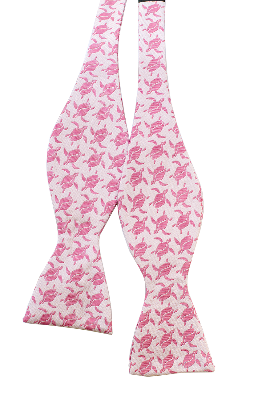Honu Pink Silk Self-tie Bowtie