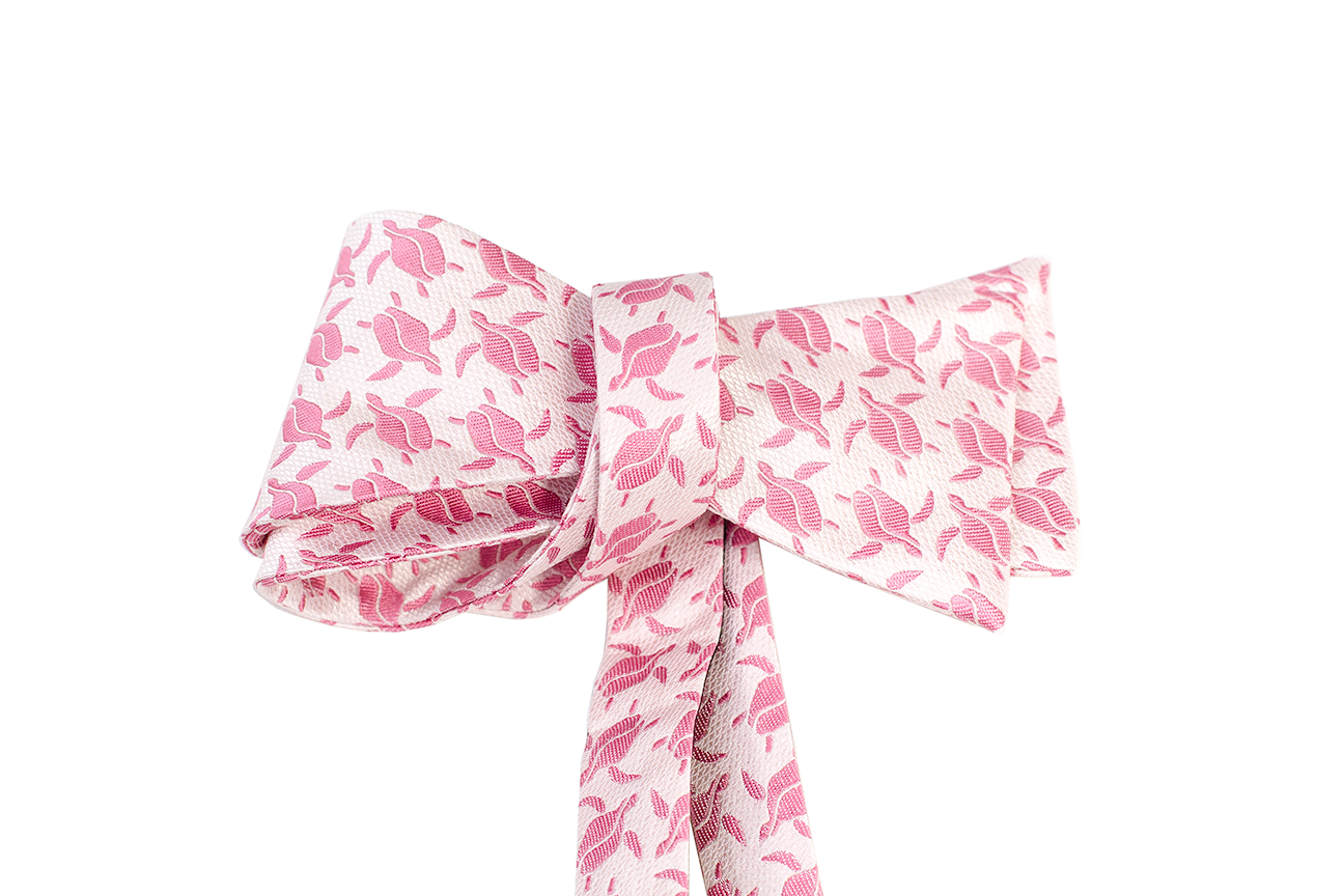 Honu Pink Silk Self-tie Bowtie