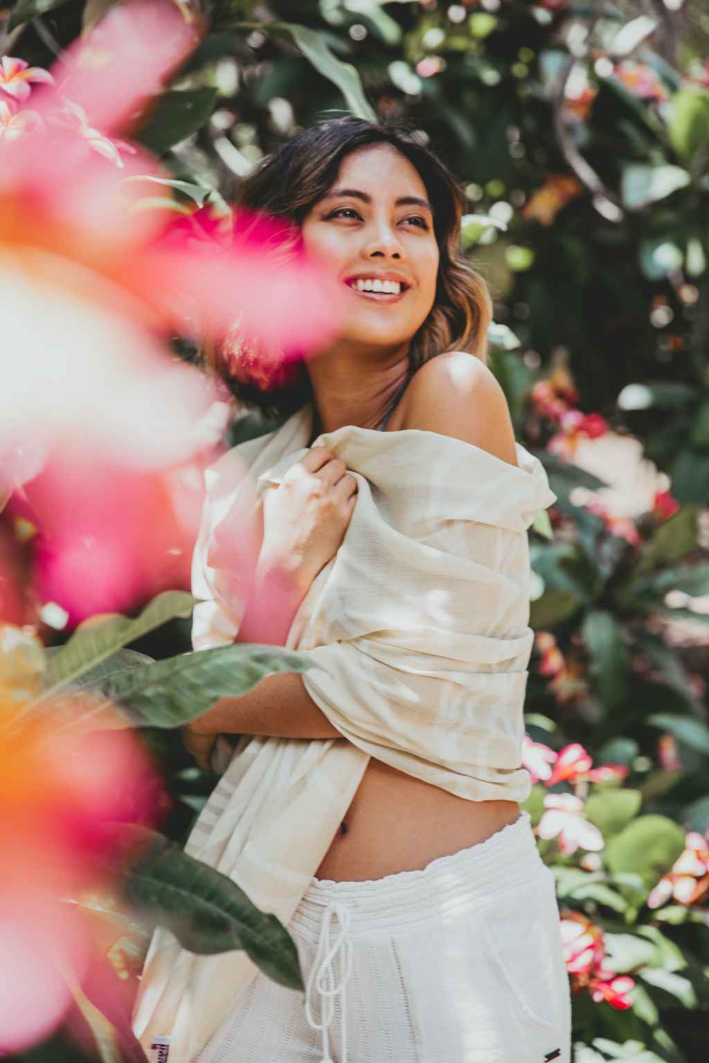 Mai'a White/Pineapple Yellow Women's Scarf