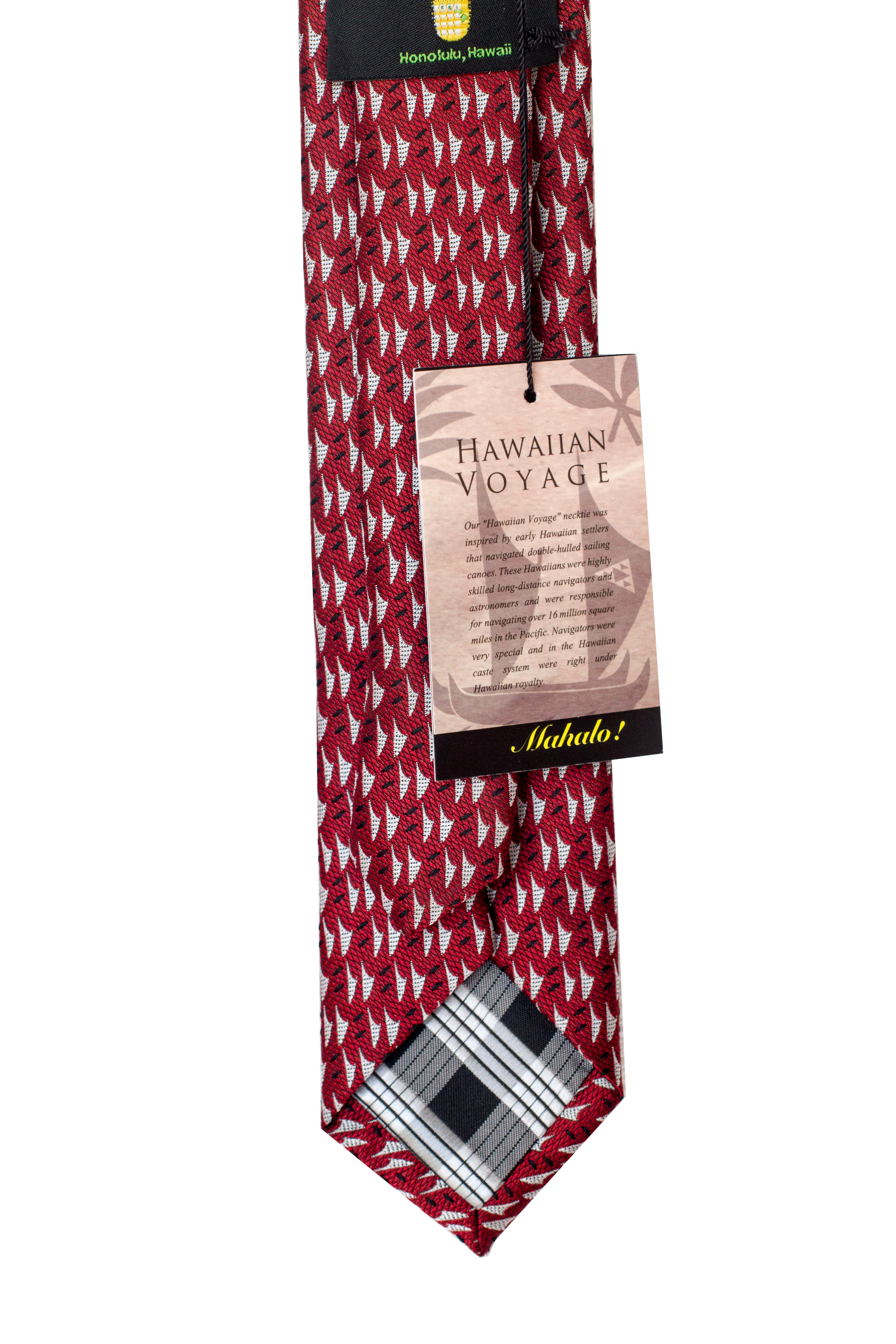 Hawaiian Voyage Burgundy Slim Necktie