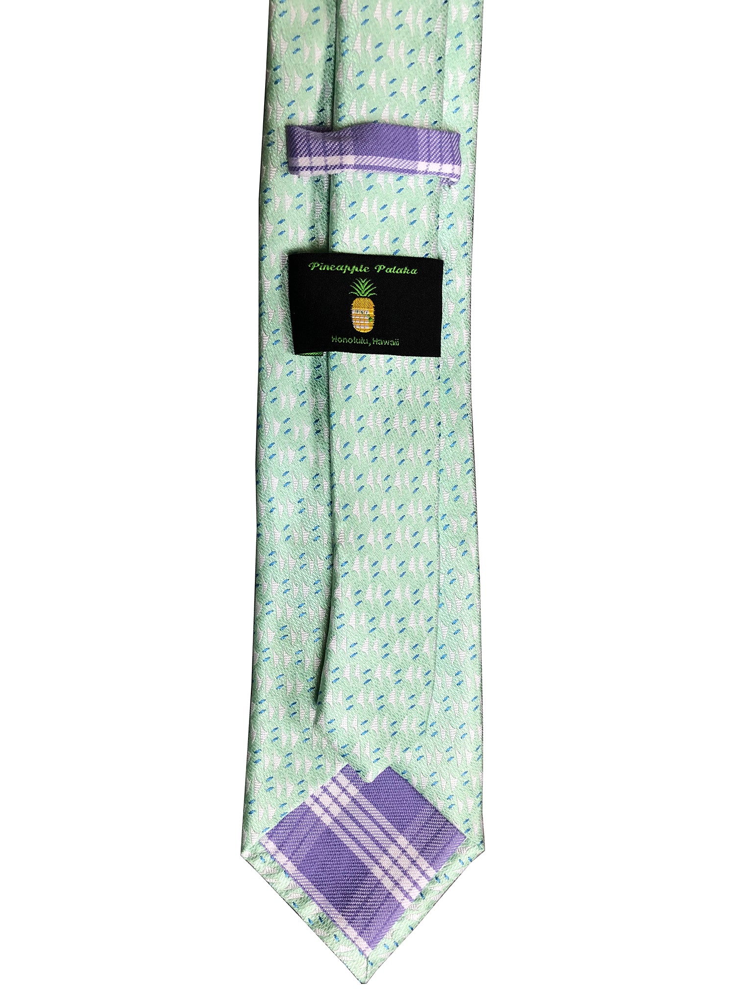 Hawaiian Voyage Mint Modern Necktie