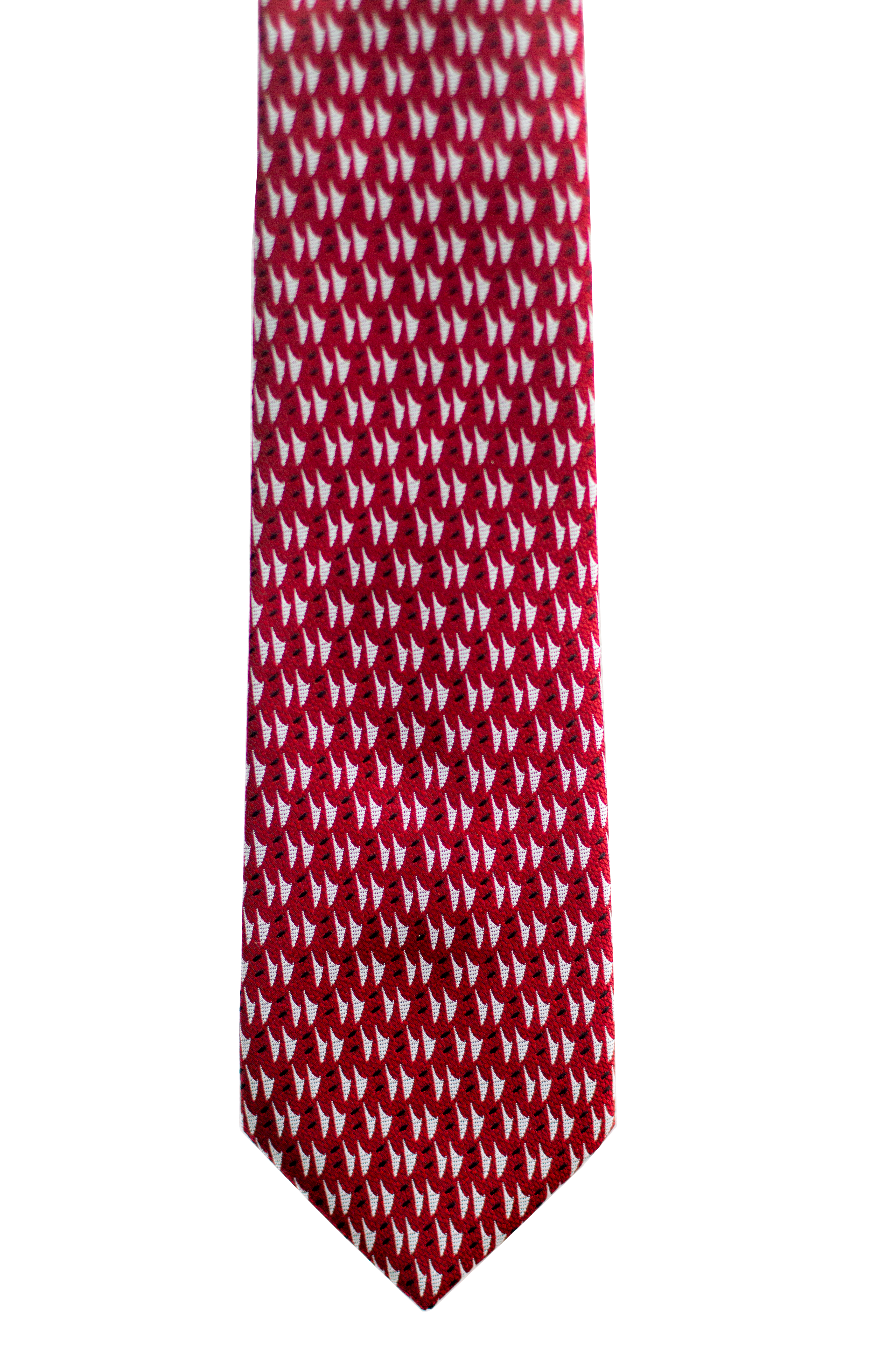 Hawaiian Voyage Burgundy Modern Necktie
