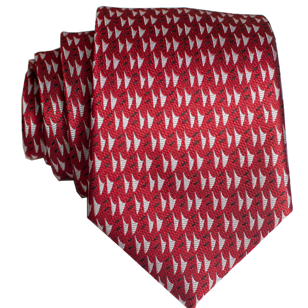 Hawaiian Voyage Burgundy Modern Necktie