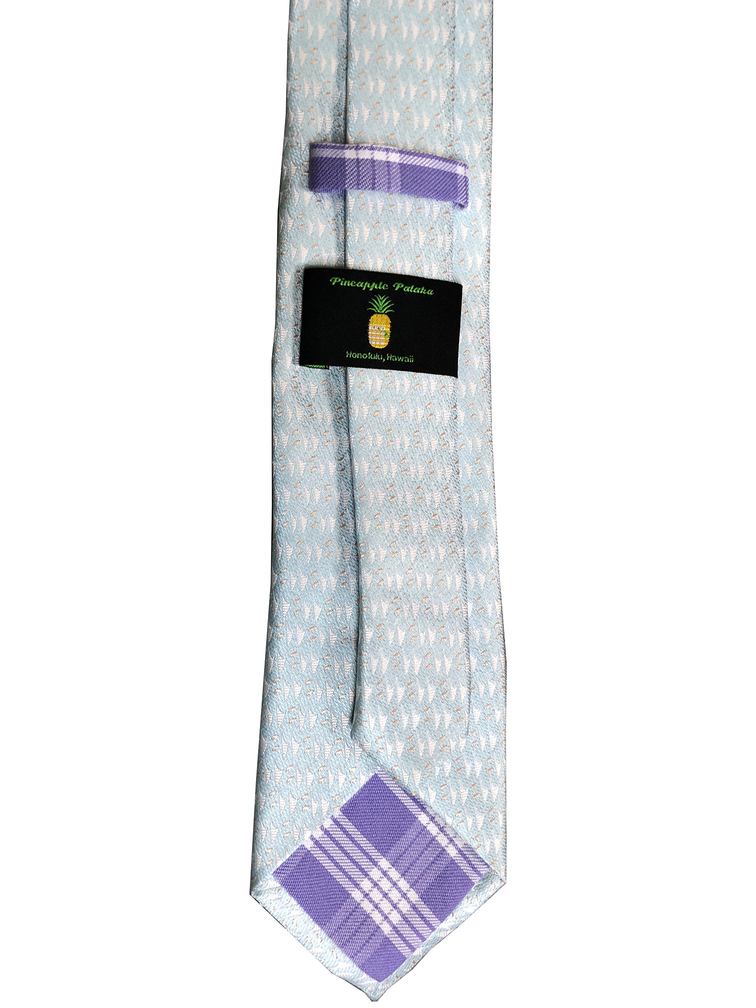 Hawaiian Voyage Powder Blue Modern Necktie