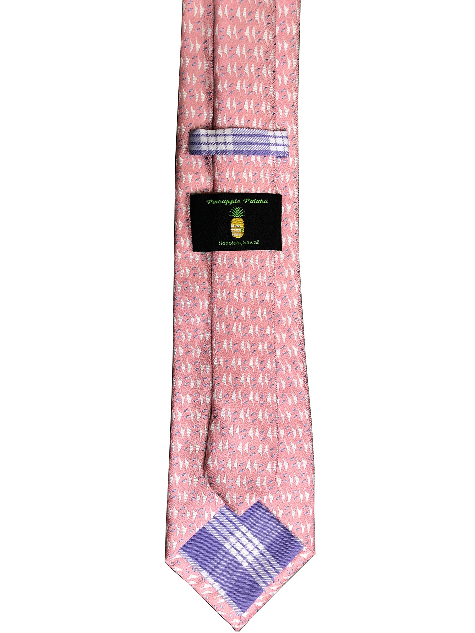 Hawaiian Voyage Salmon Modern Necktie