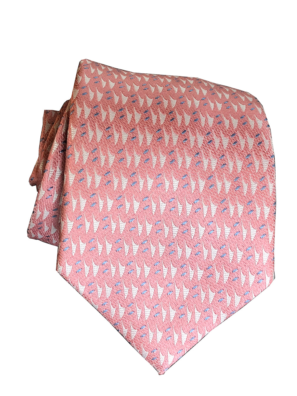 Hawaiian Voyage Salmon Modern Necktie