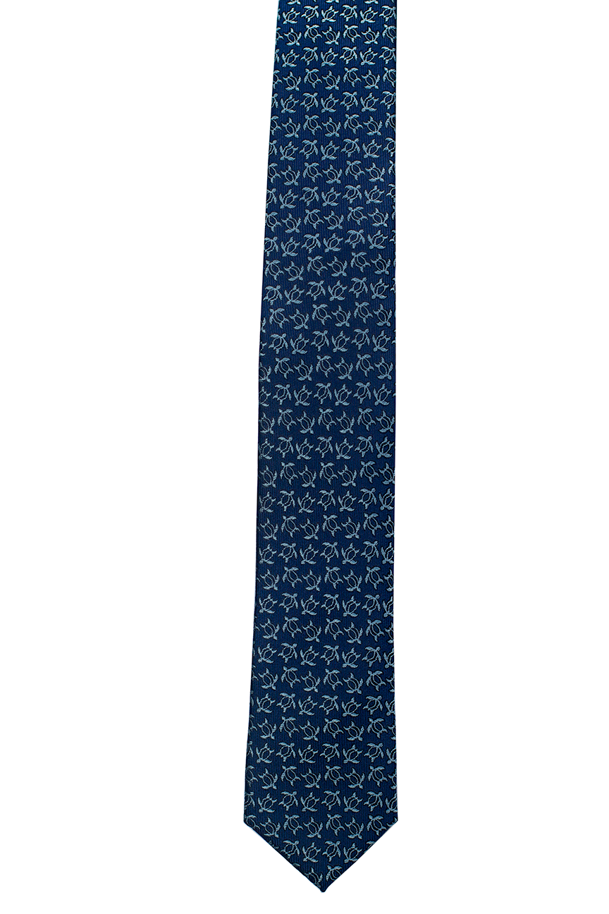 Honu Blue v3 Slim Silk Necktie