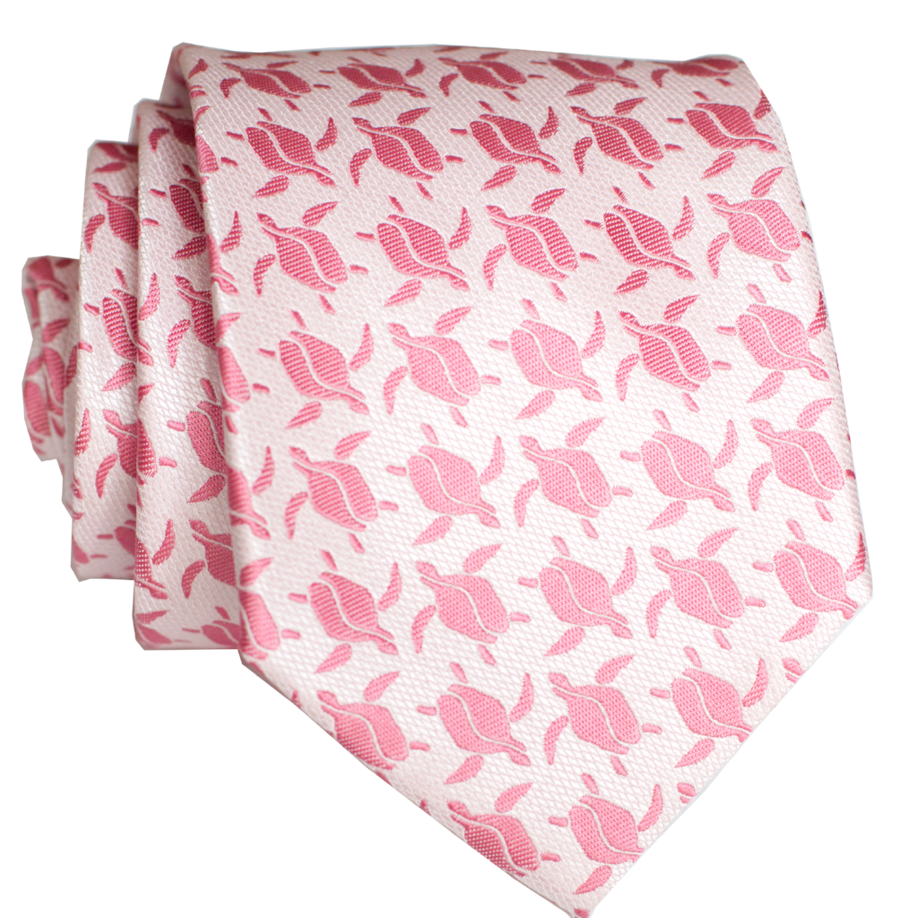 Honu Pink Modern Necktie