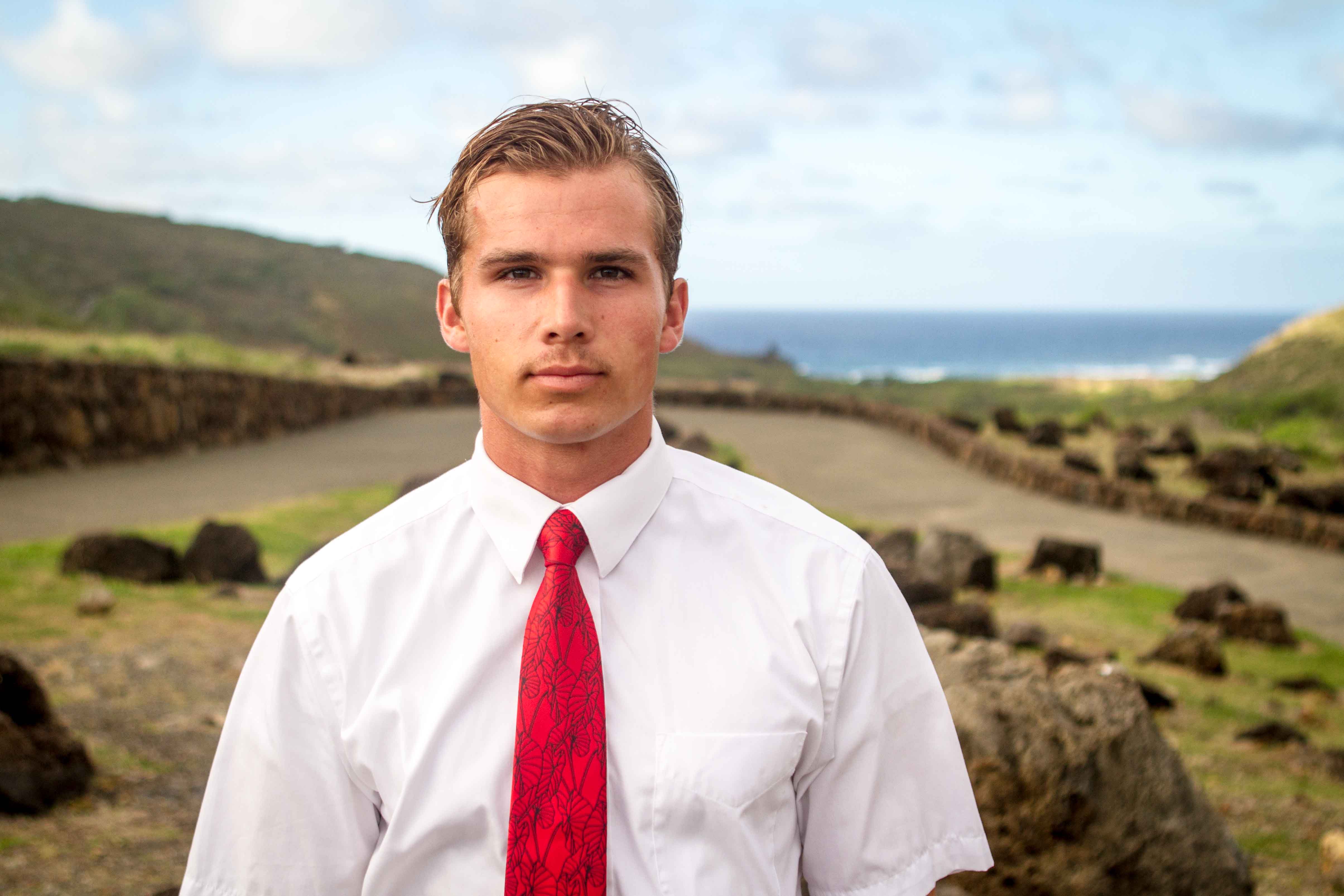 Kalo 2 Red/Black Modern Necktie