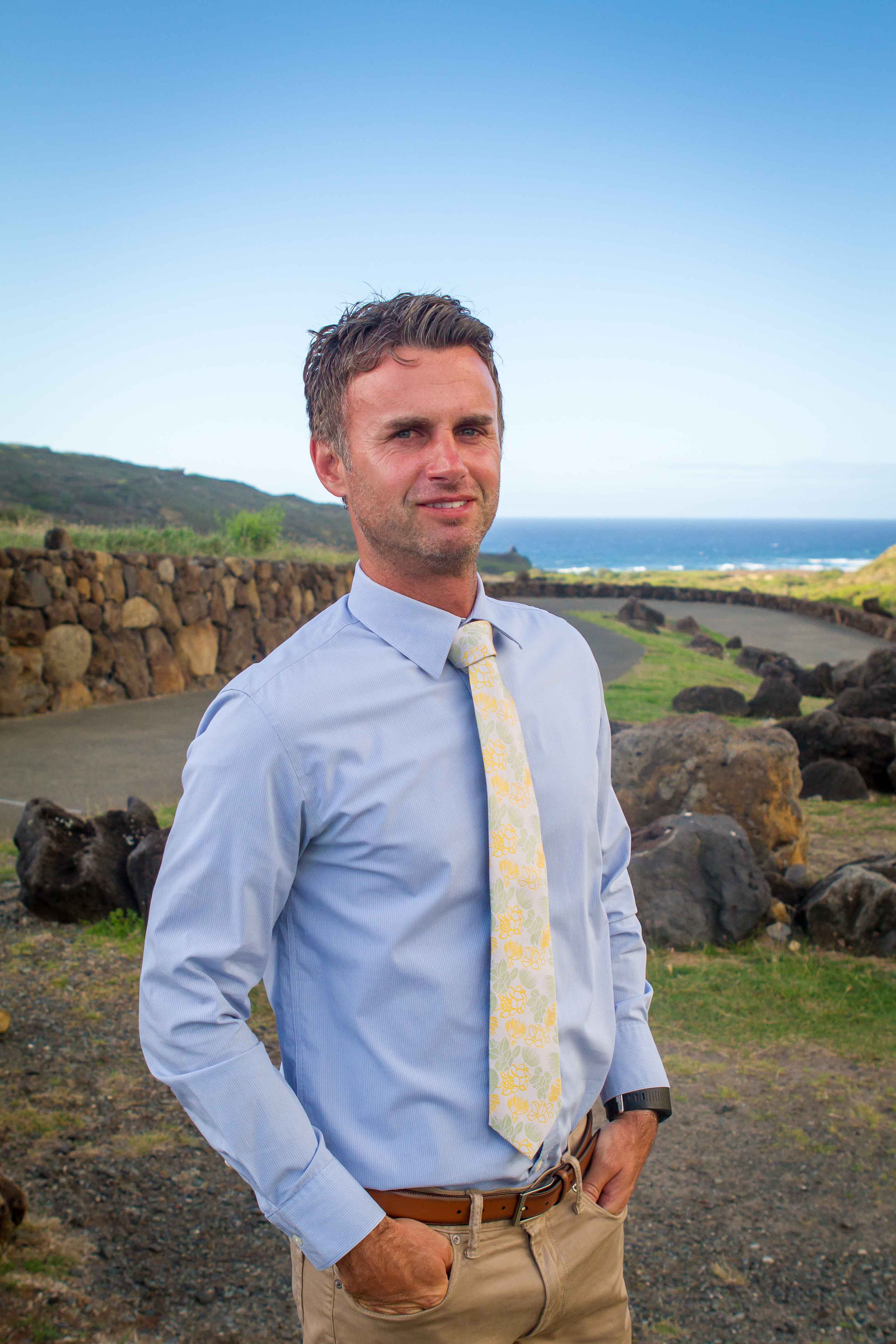 Ohia Moss/Yellow Modern Necktie