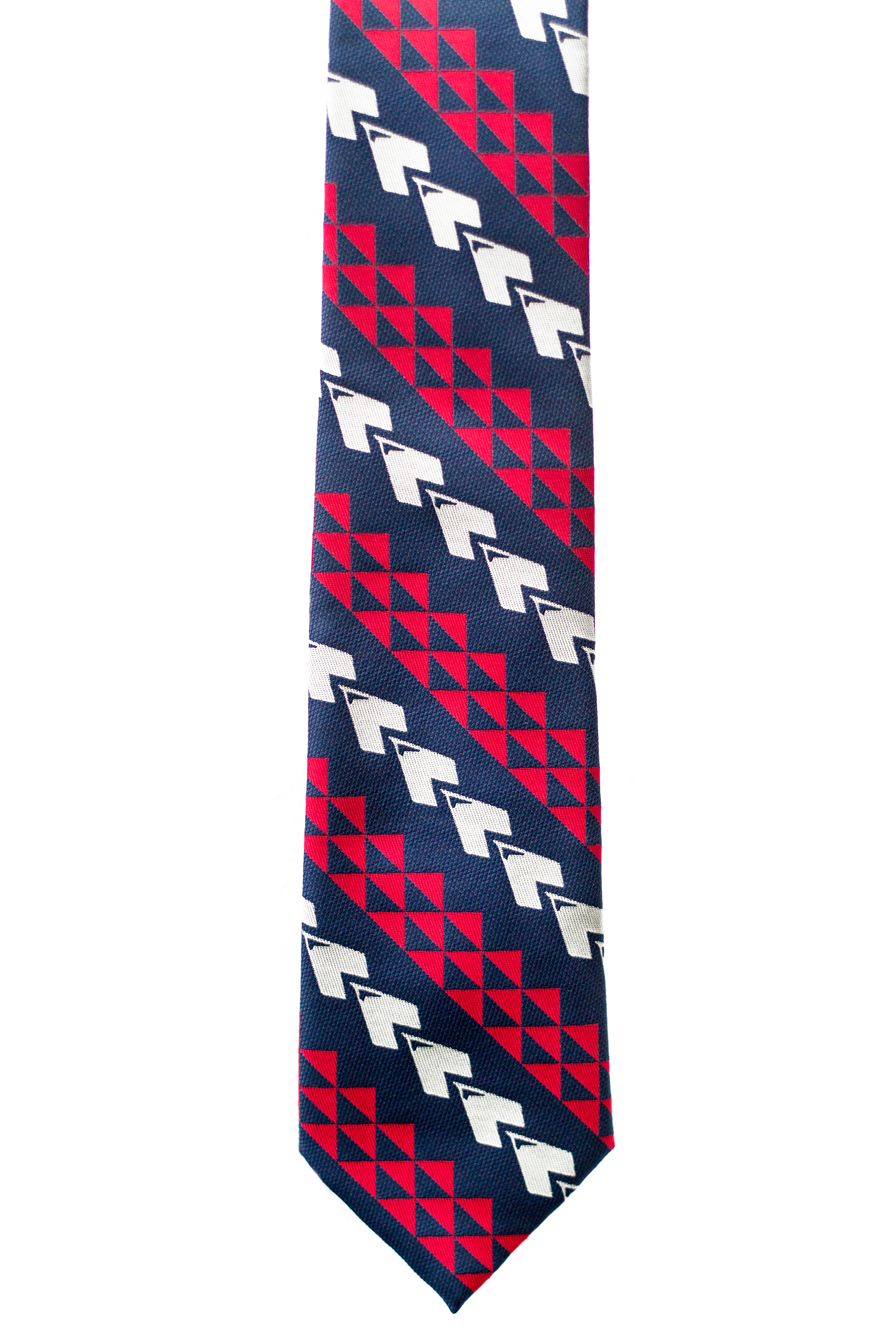 Kakau Blue/Red Modern Necktie