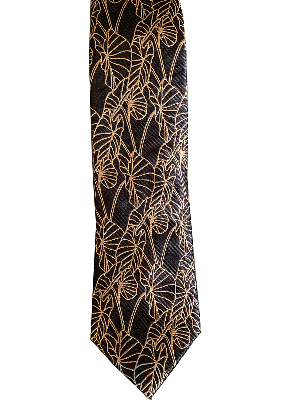 Kalo 2 Charcoal/Rose Gold Modern Silk Necktie