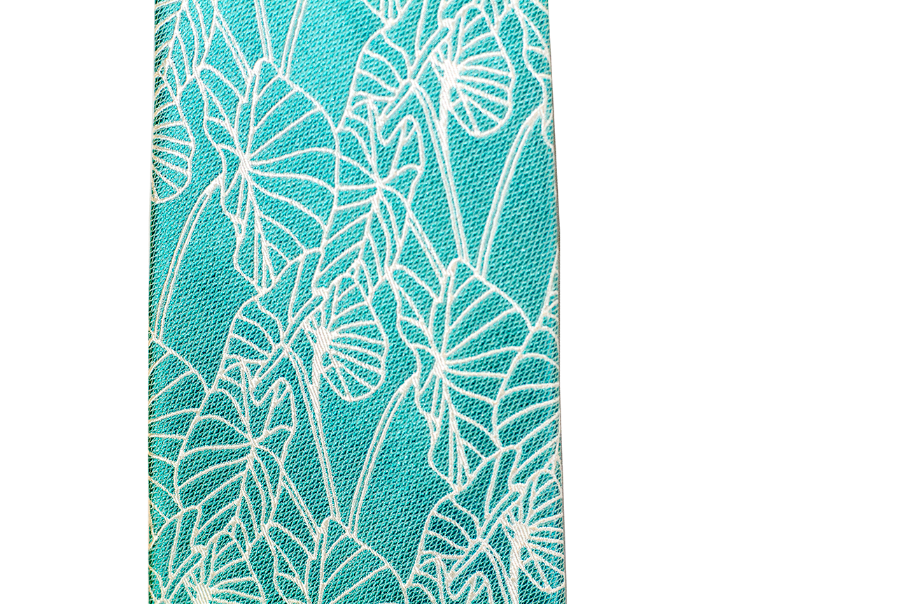 Kalo 2 Teal/White Modern Silk Necktie