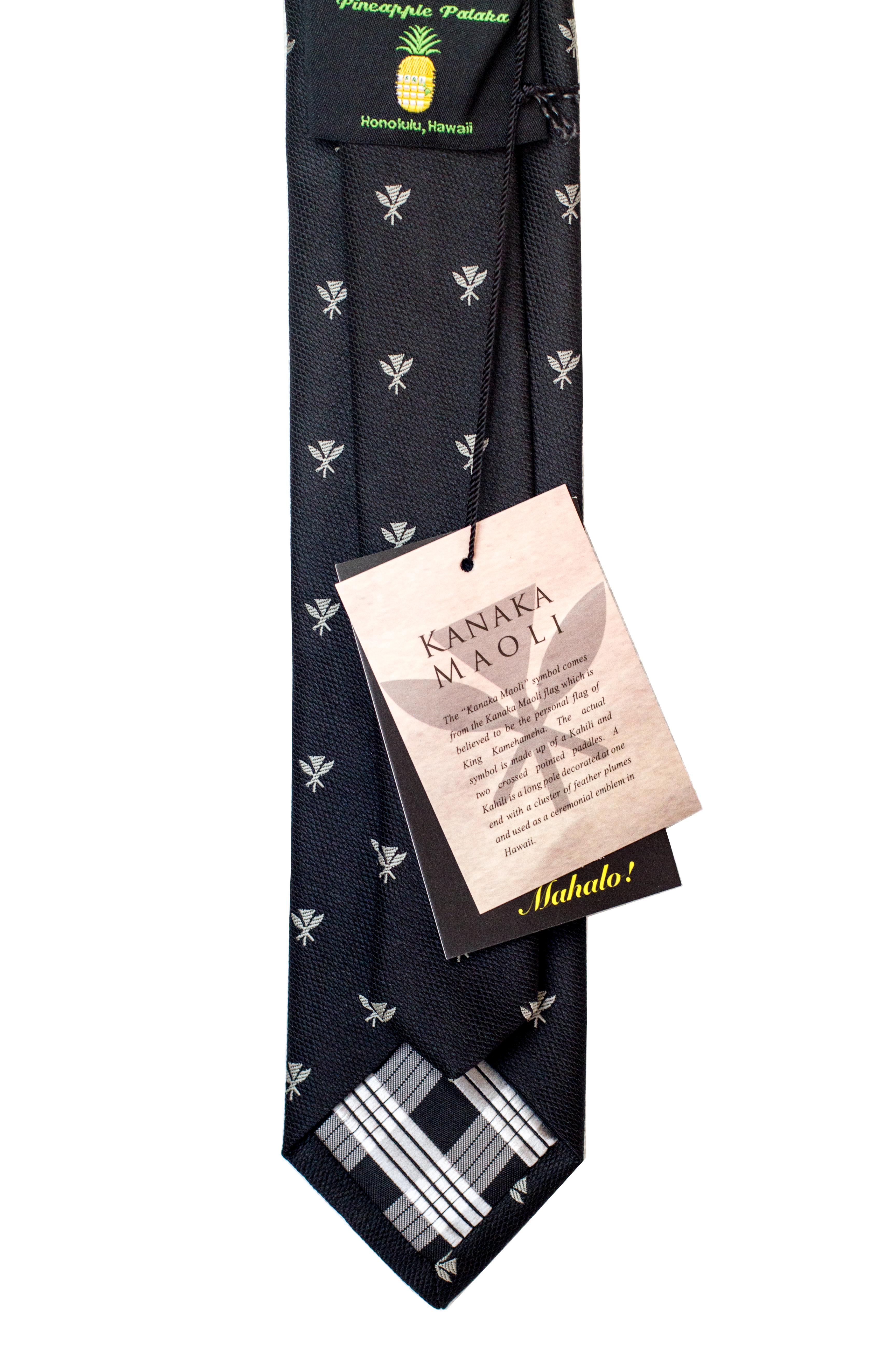 Kanaka Maoli Black Slim Necktie