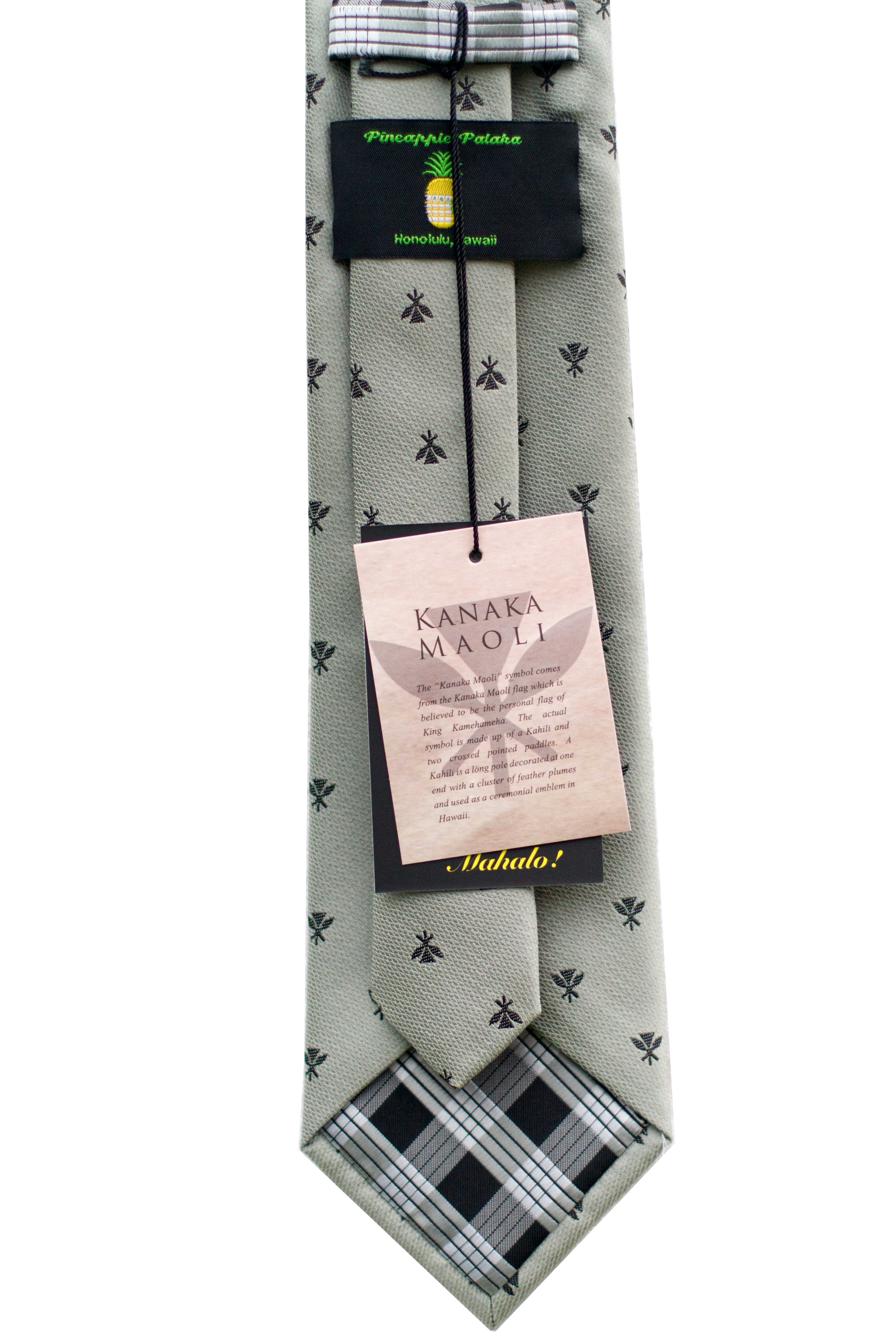Kanaka Maoli Grey Modern Necktie