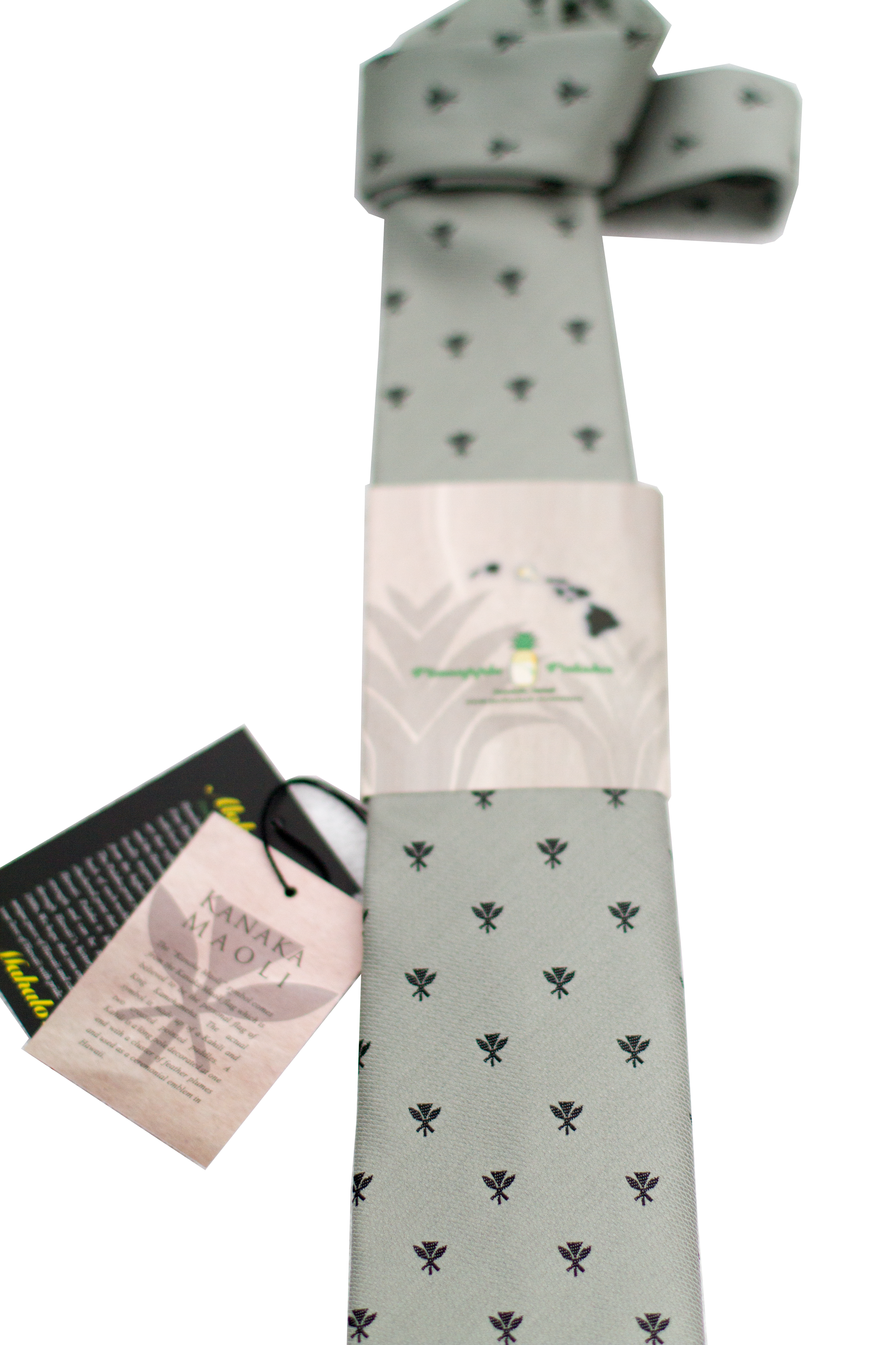 Kanaka Maoli Grey Modern Necktie