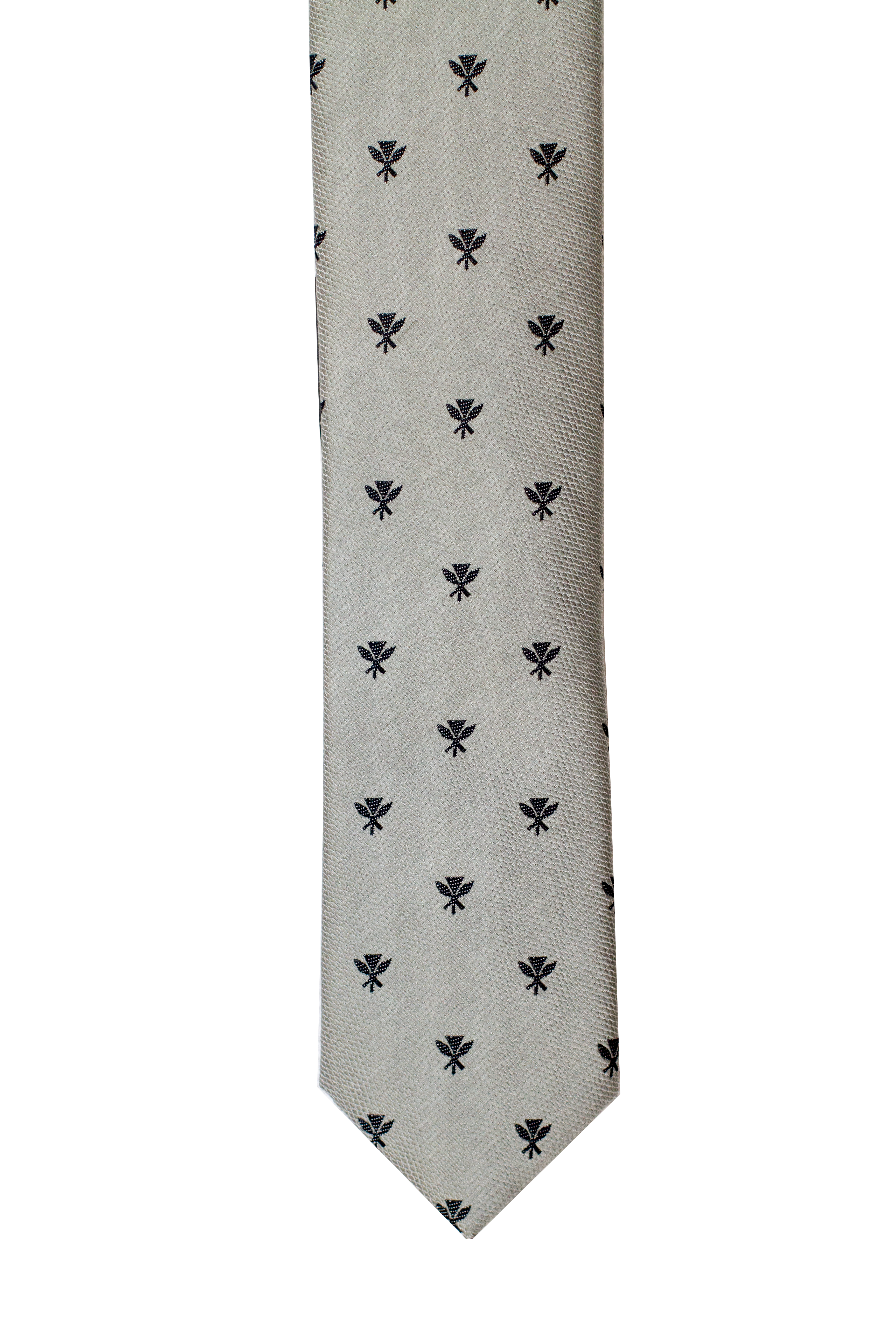 Kanaka Maoli Grey Slim Necktie