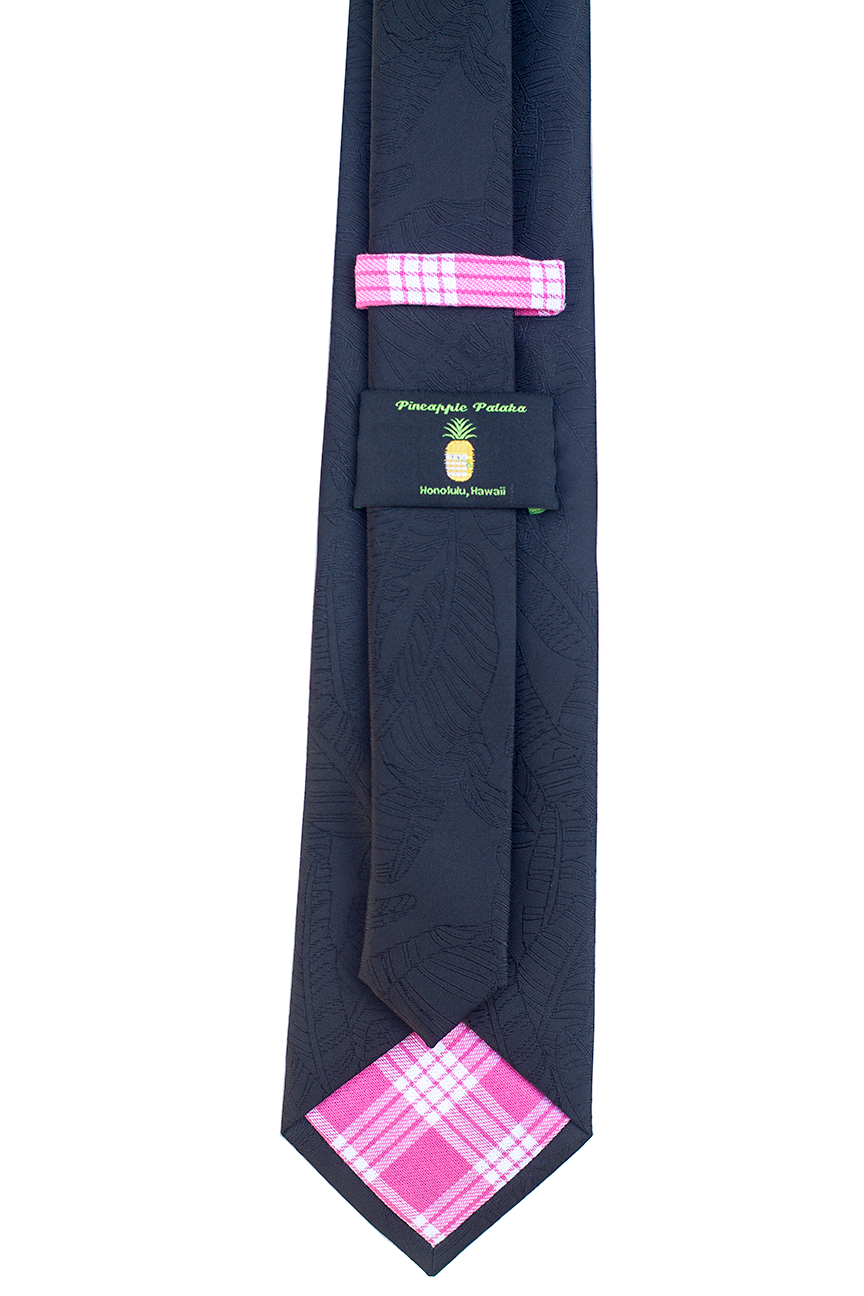 Mai'a Black Modern Silk Necktie