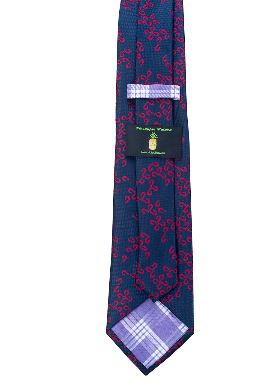 Makau Patchy Blue/Red Modern Necktie