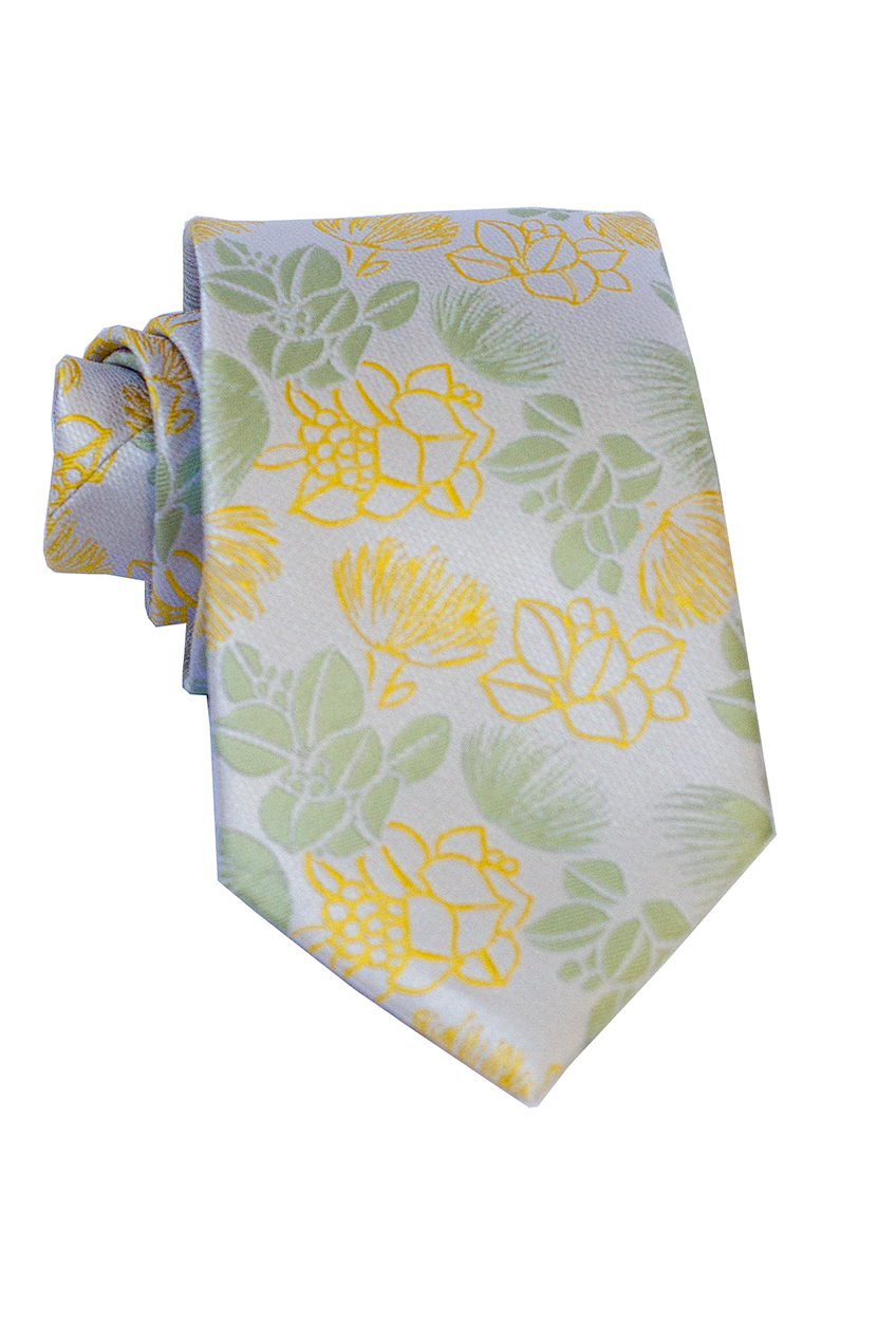 Ohia Moss/Yellow Modern Necktie