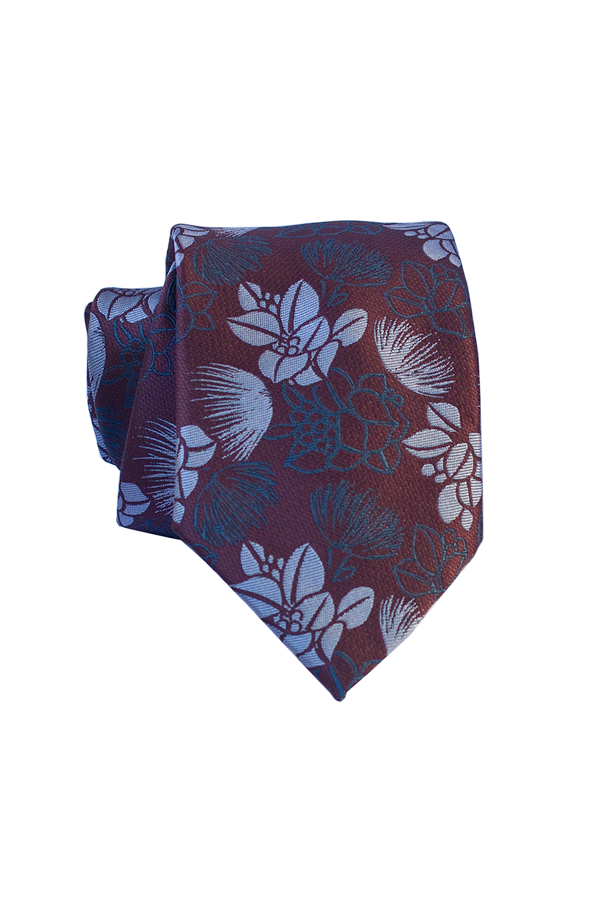 Ohia Plum/Blue Modern Necktie