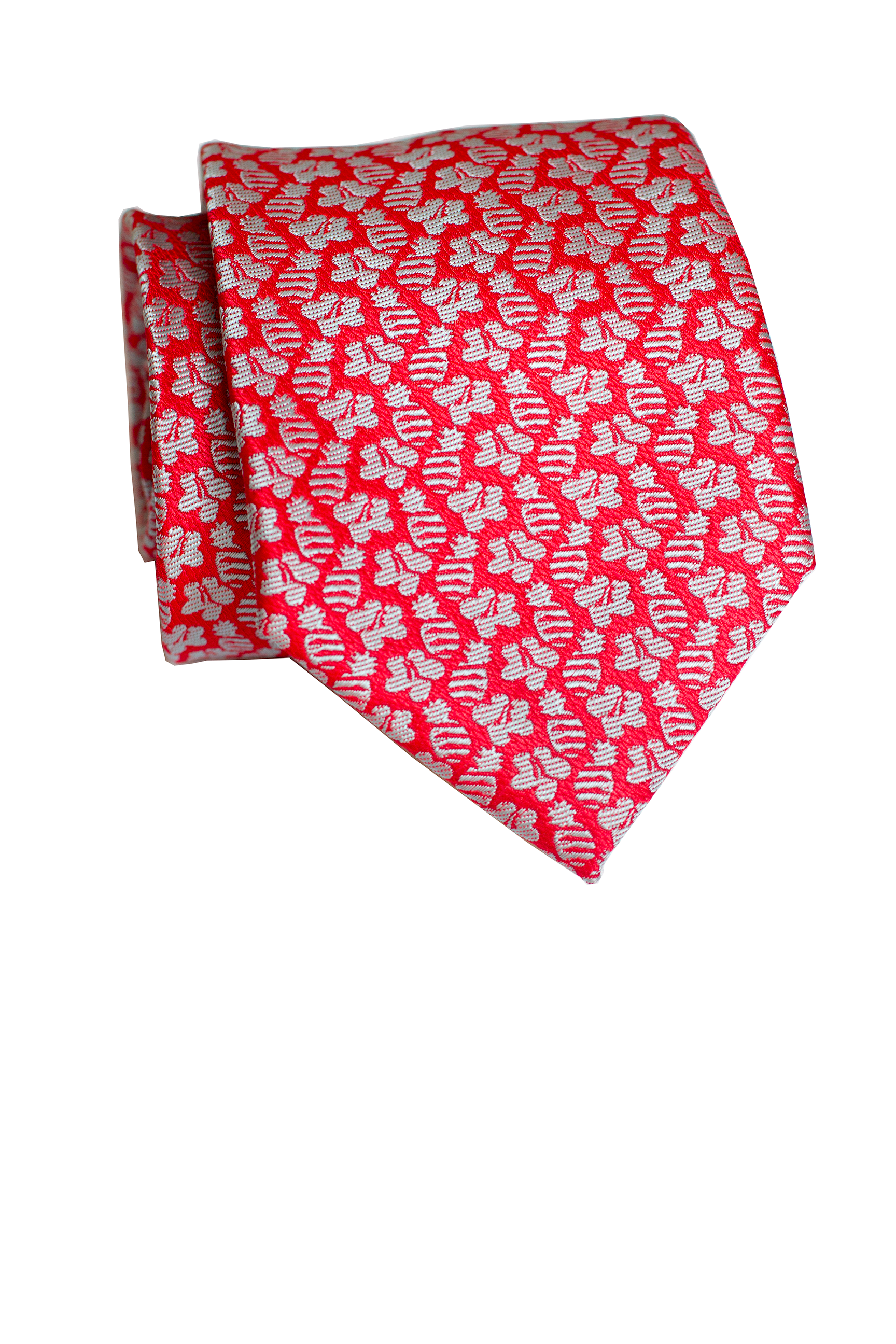 Pineapple Hibiscus Red Modern Necktie