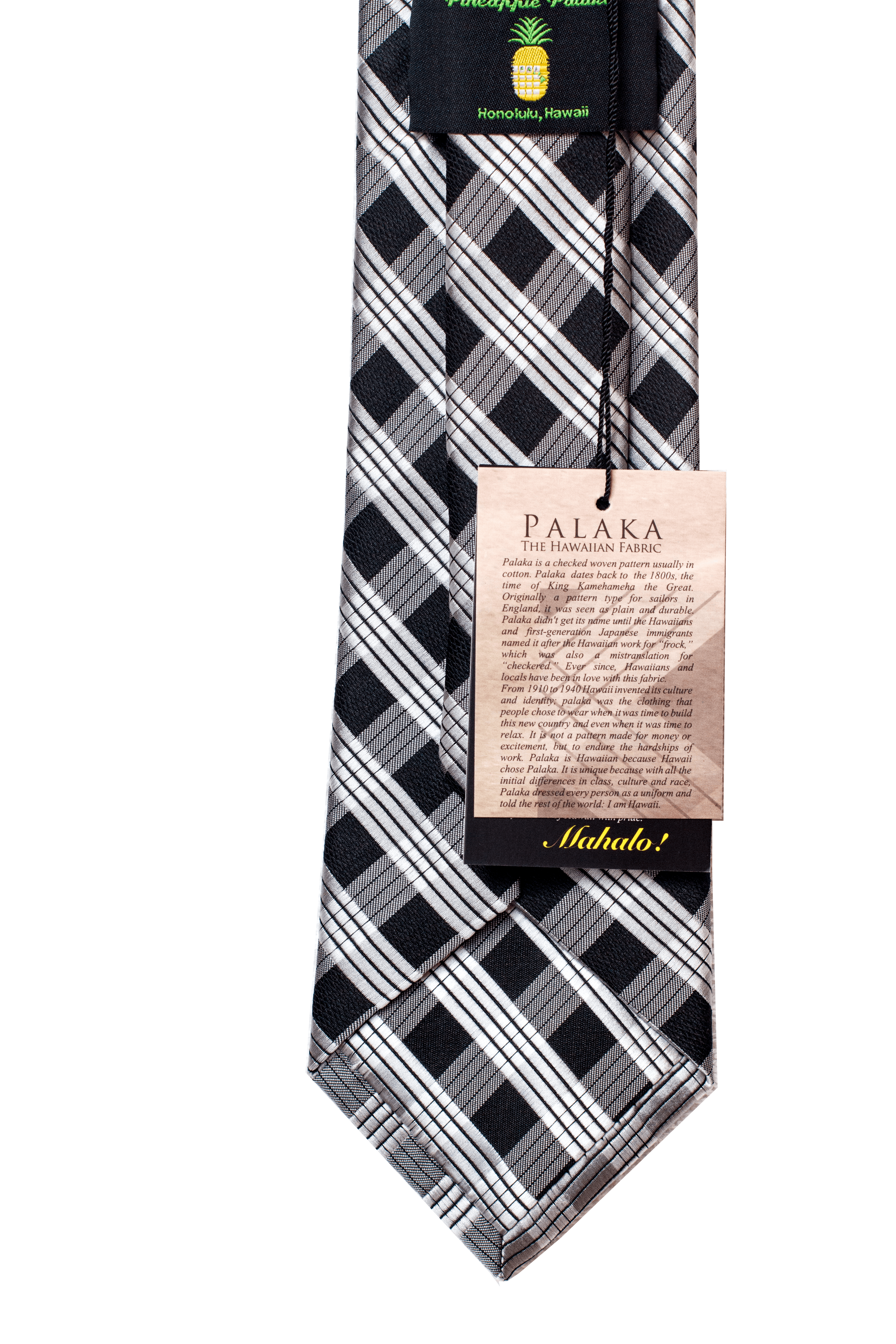 Palaka Black Modern Necktie