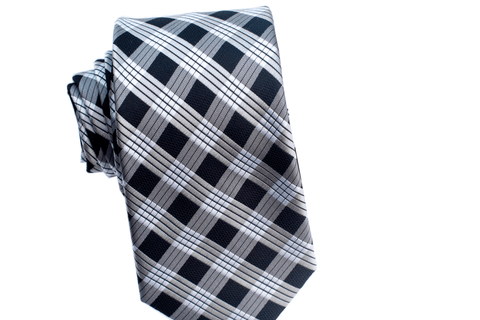 Kalo 2 Grey/White Modern Necktie