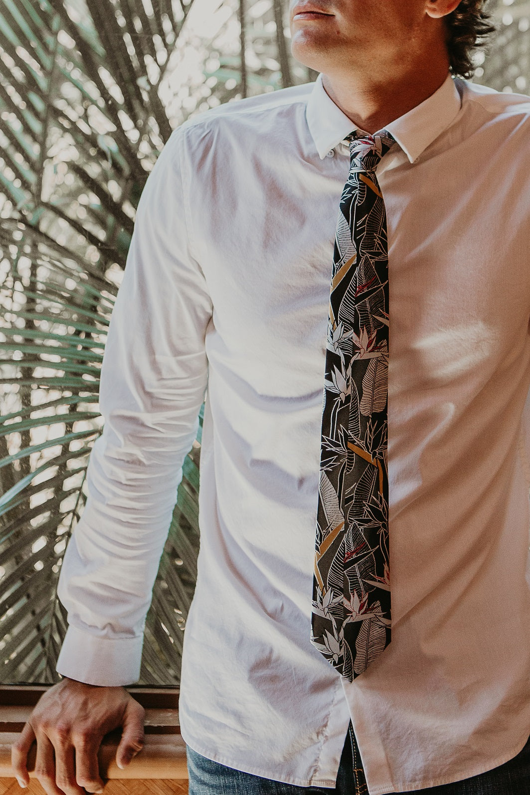 Bird of Paradise Dark Modern Necktie