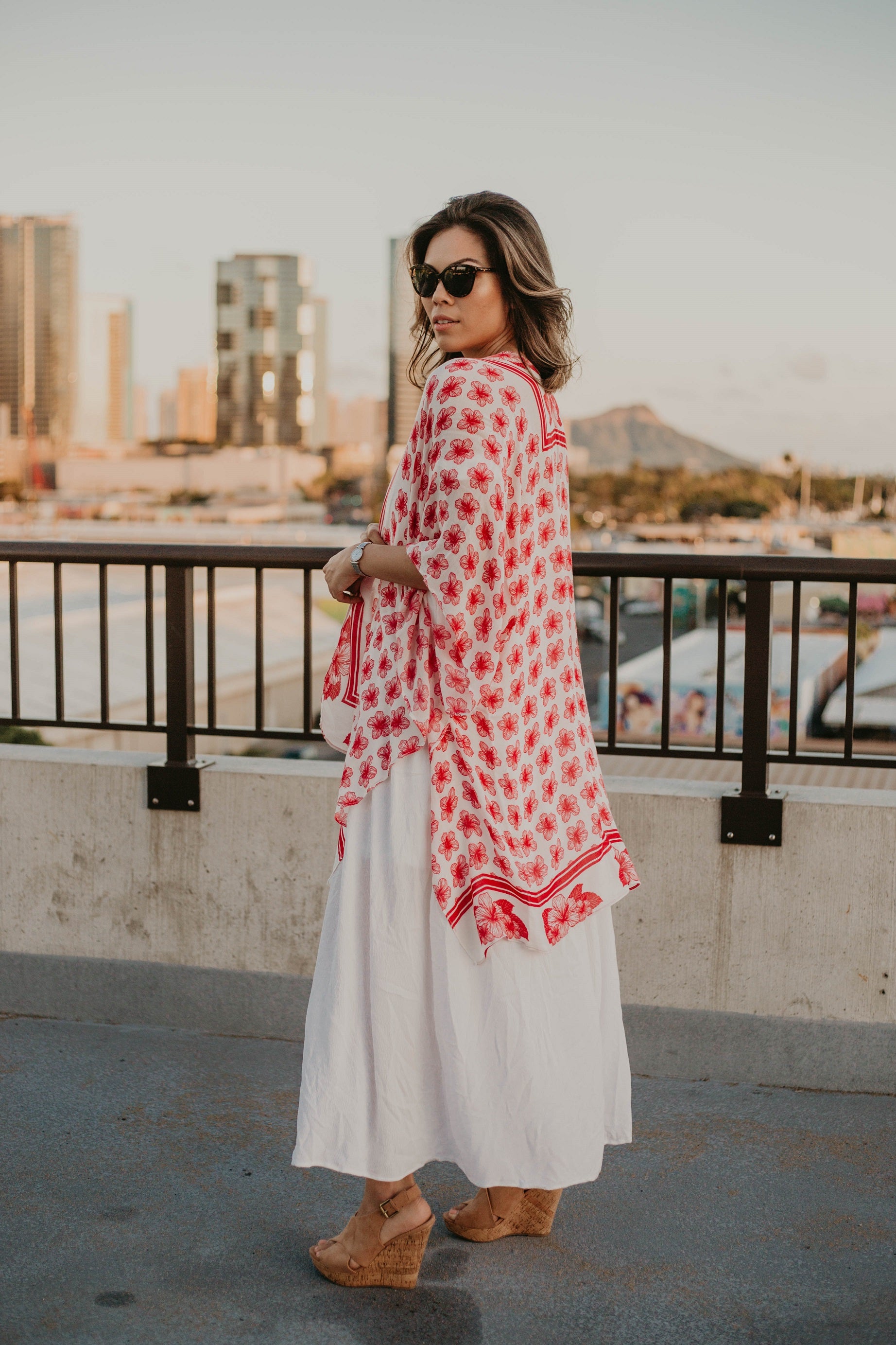 Hibiscus Red Kimono
