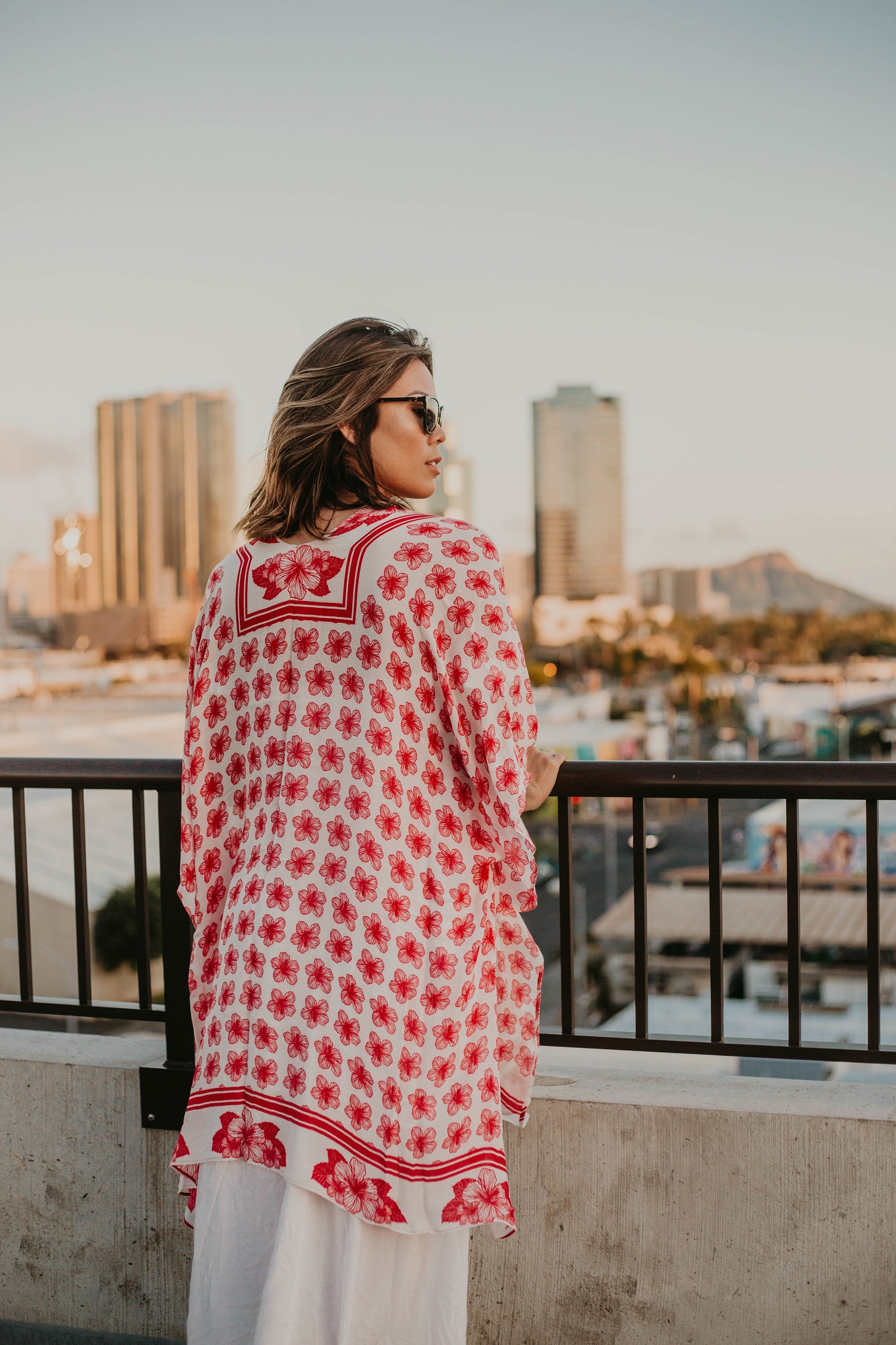 Hibiscus Red Kimono