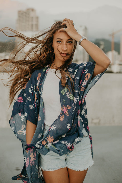 Gardenia Blue Kimono