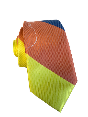 Pineapple Vice Pink/Teal Slim Necktie