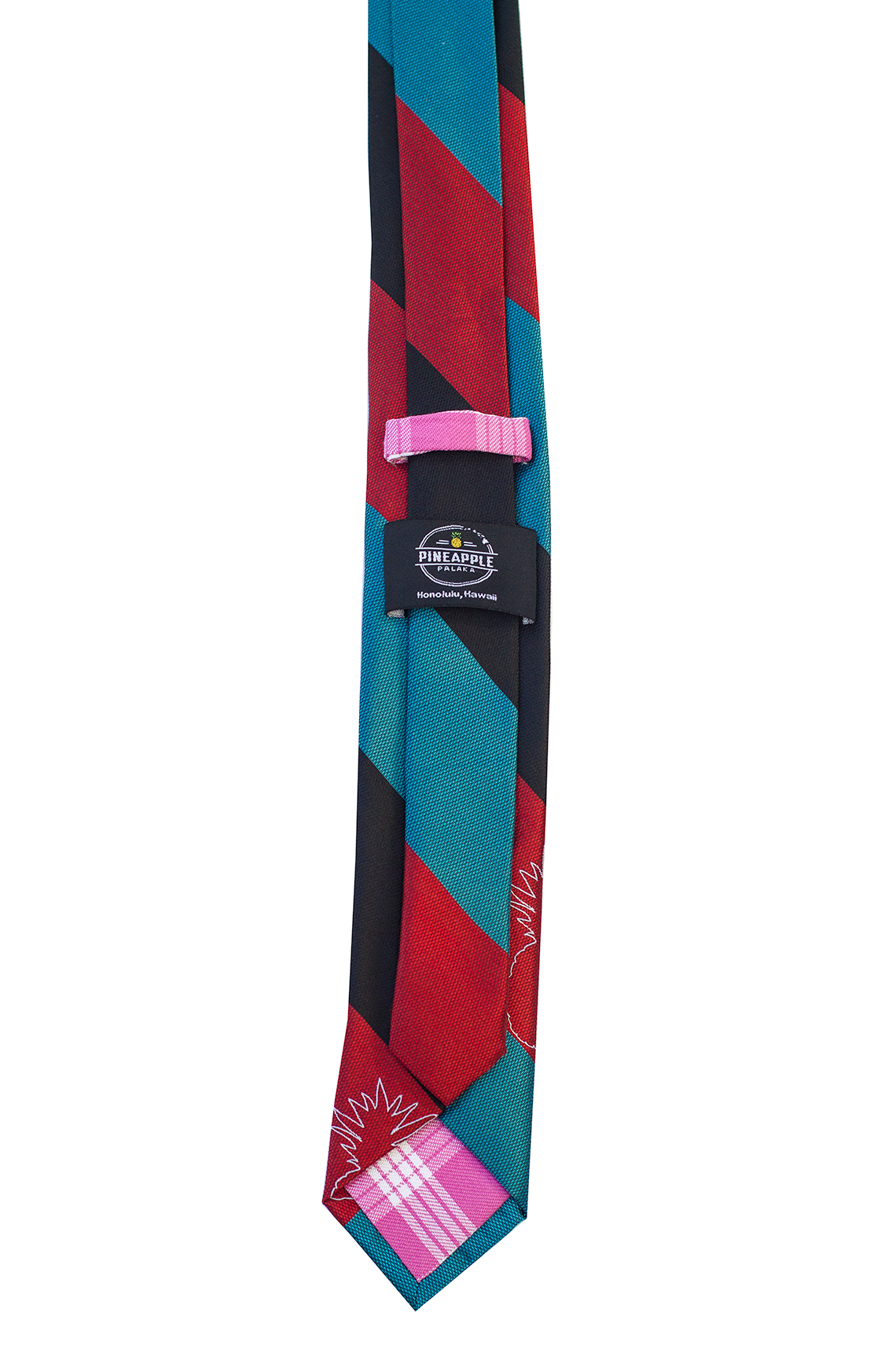 Pineapple Line Red/Blue Slim Necktie