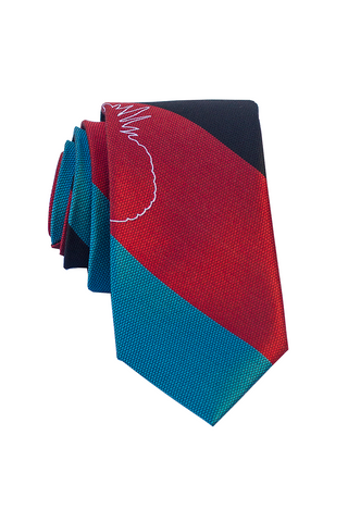 Pineapple Vice Pink/Teal Slim Necktie