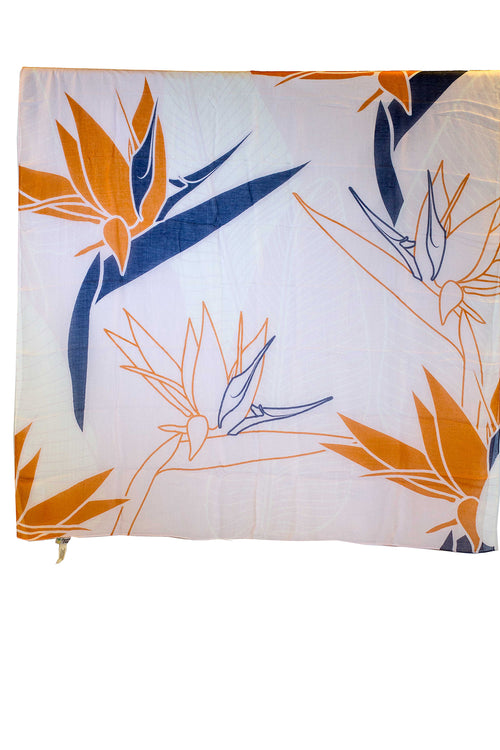 Bird of Paradise Light Square Women's Scarf