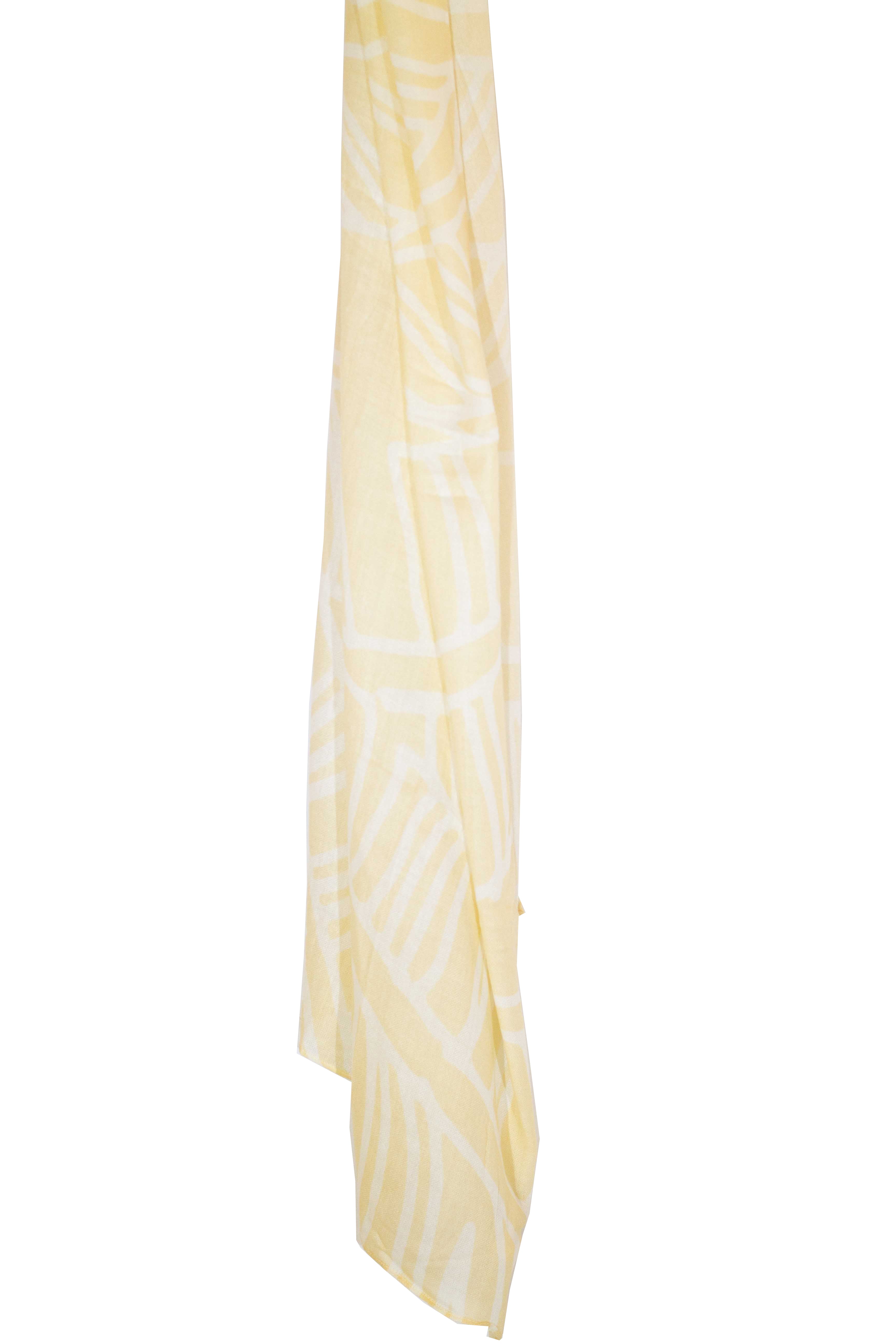 Mai'a White/Pineapple Yellow Women's Scarf