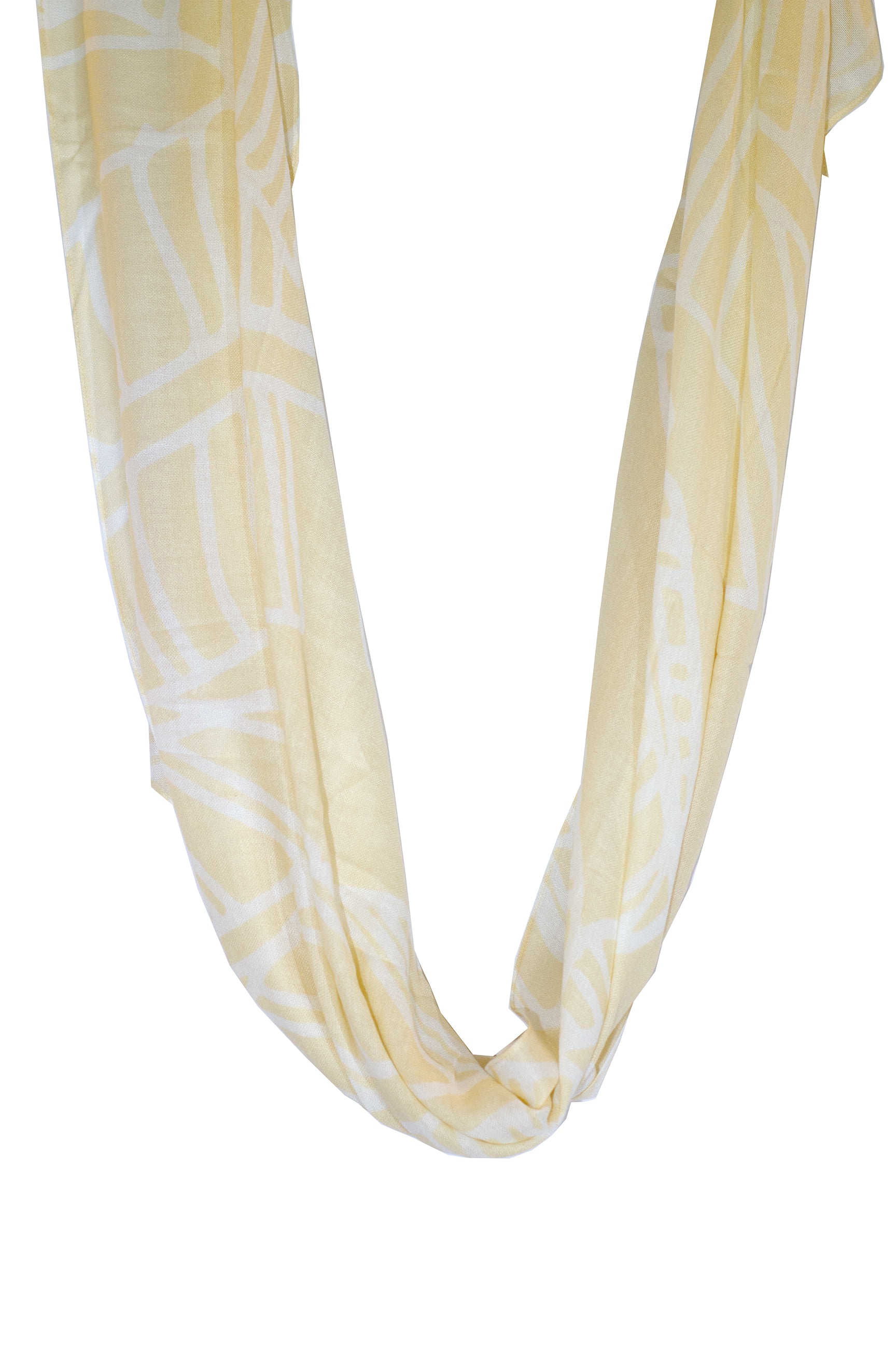 Mai'a White/Pineapple Yellow Women's Scarf