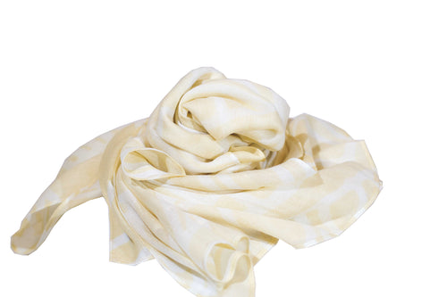 Mai'a White/Pineapple Yellow Women's Scarf