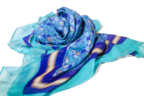 Plumeria Aqua Women's Scarf