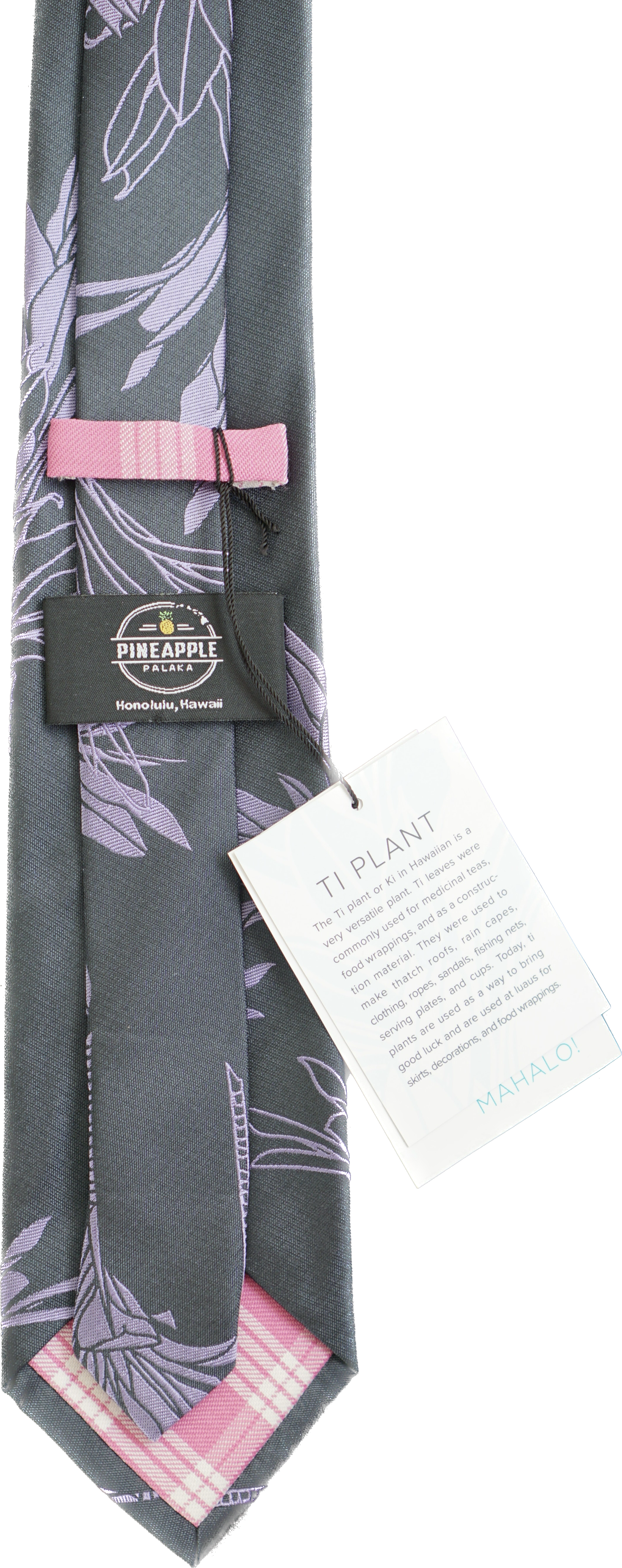 Ti Plant Black/Purple Modern Necktie