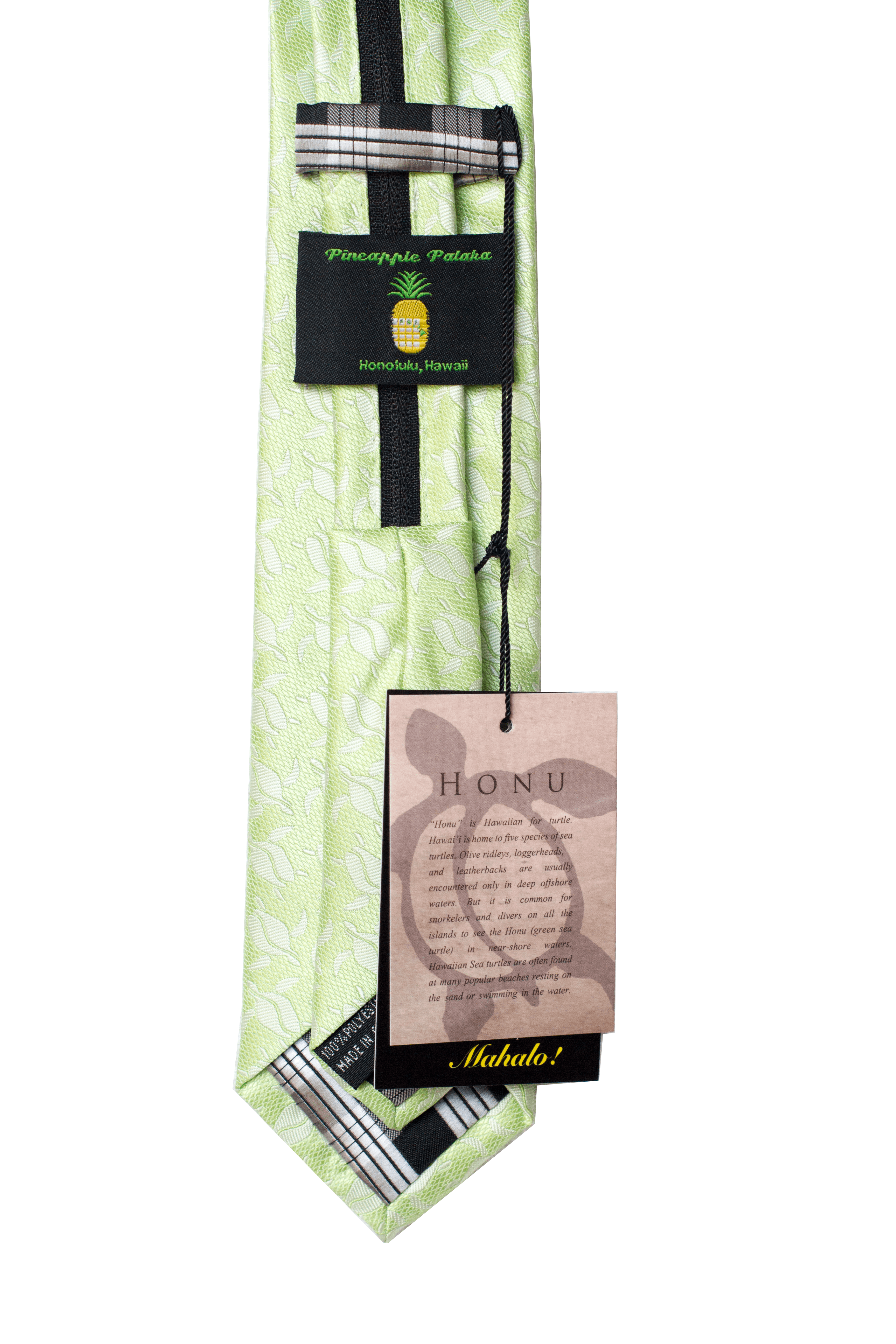 Honu Green Kids Zipper Necktie