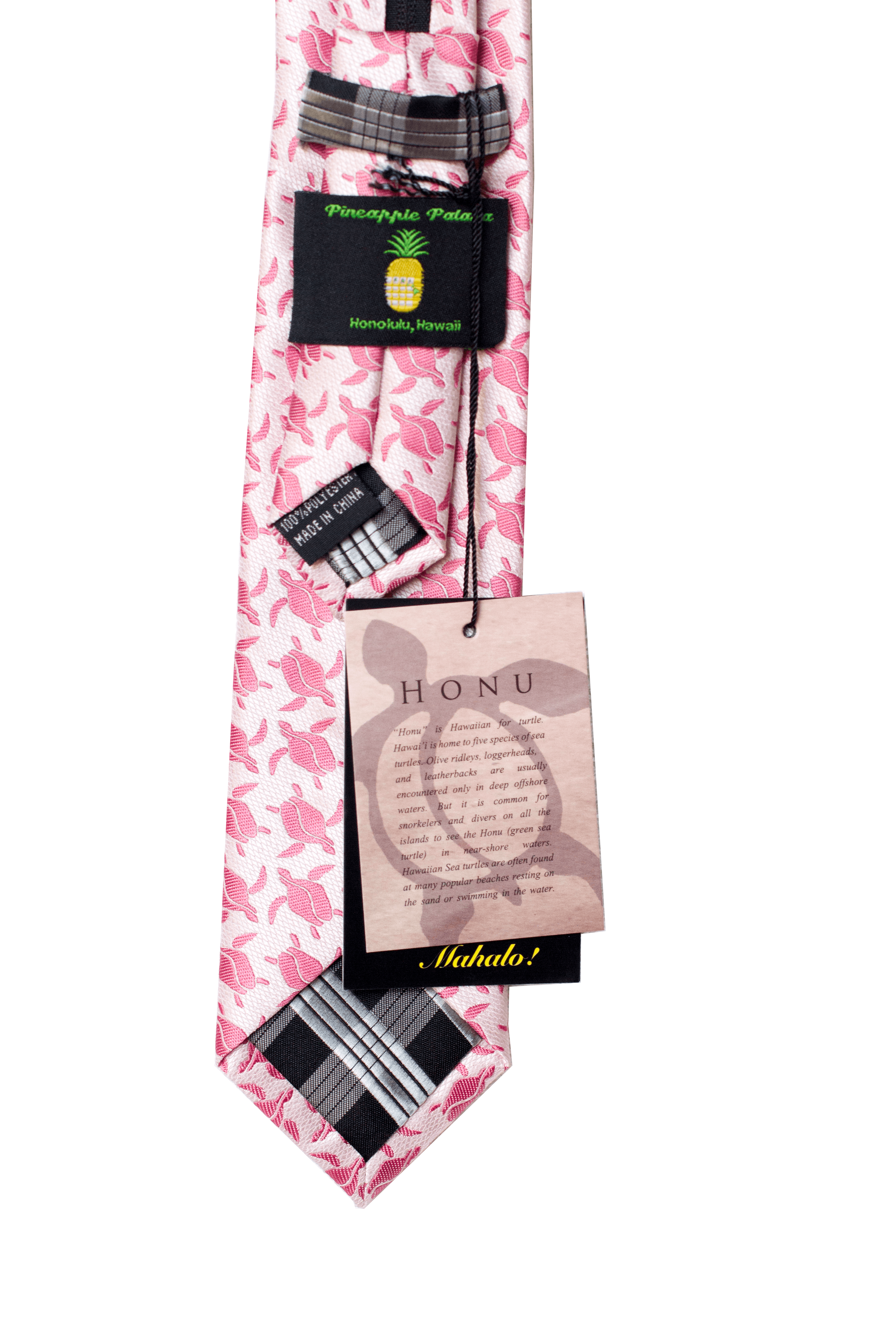 Honu Pink Kids Zipper Necktie