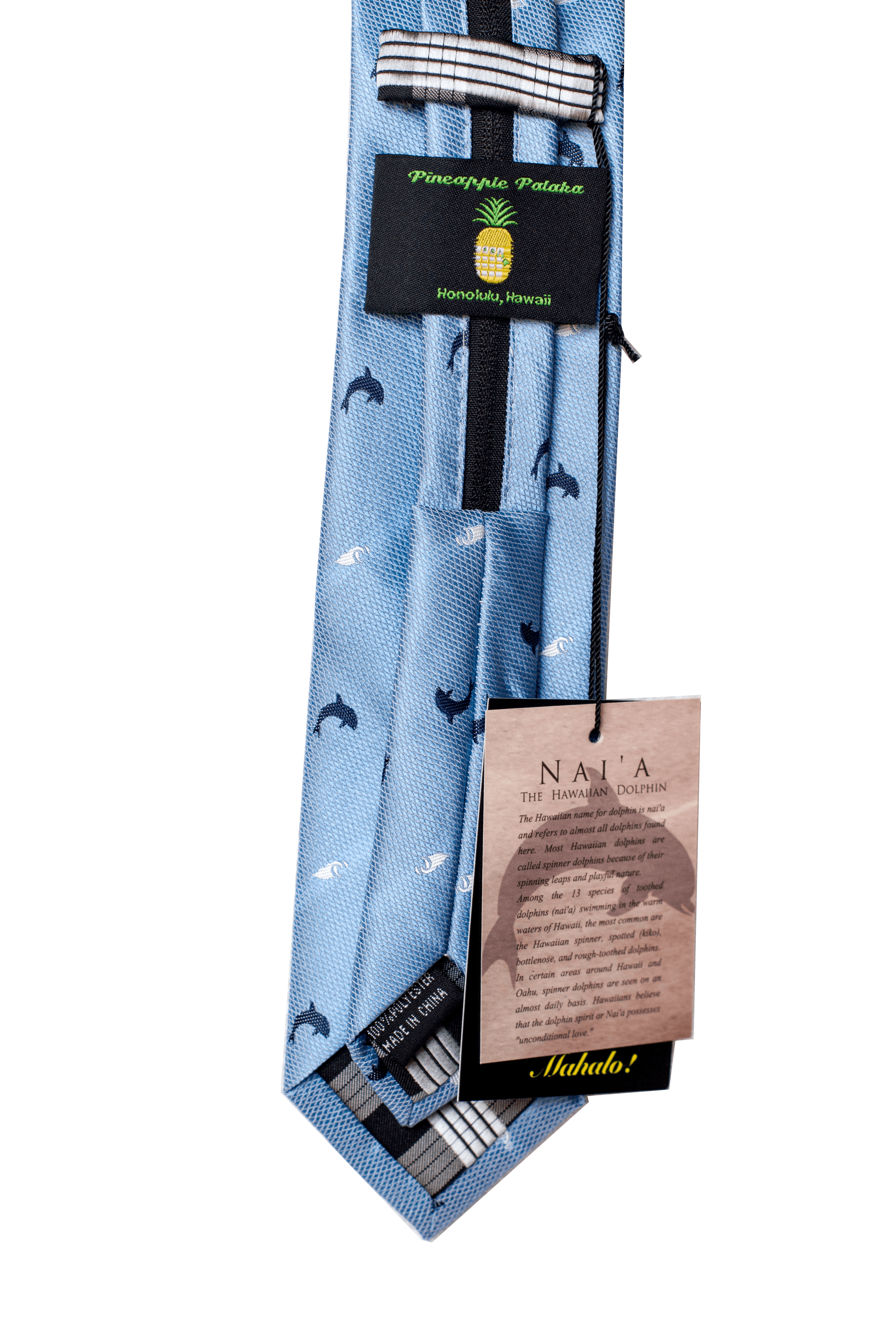 Nai'a Light Blue Kids Zipper Necktie